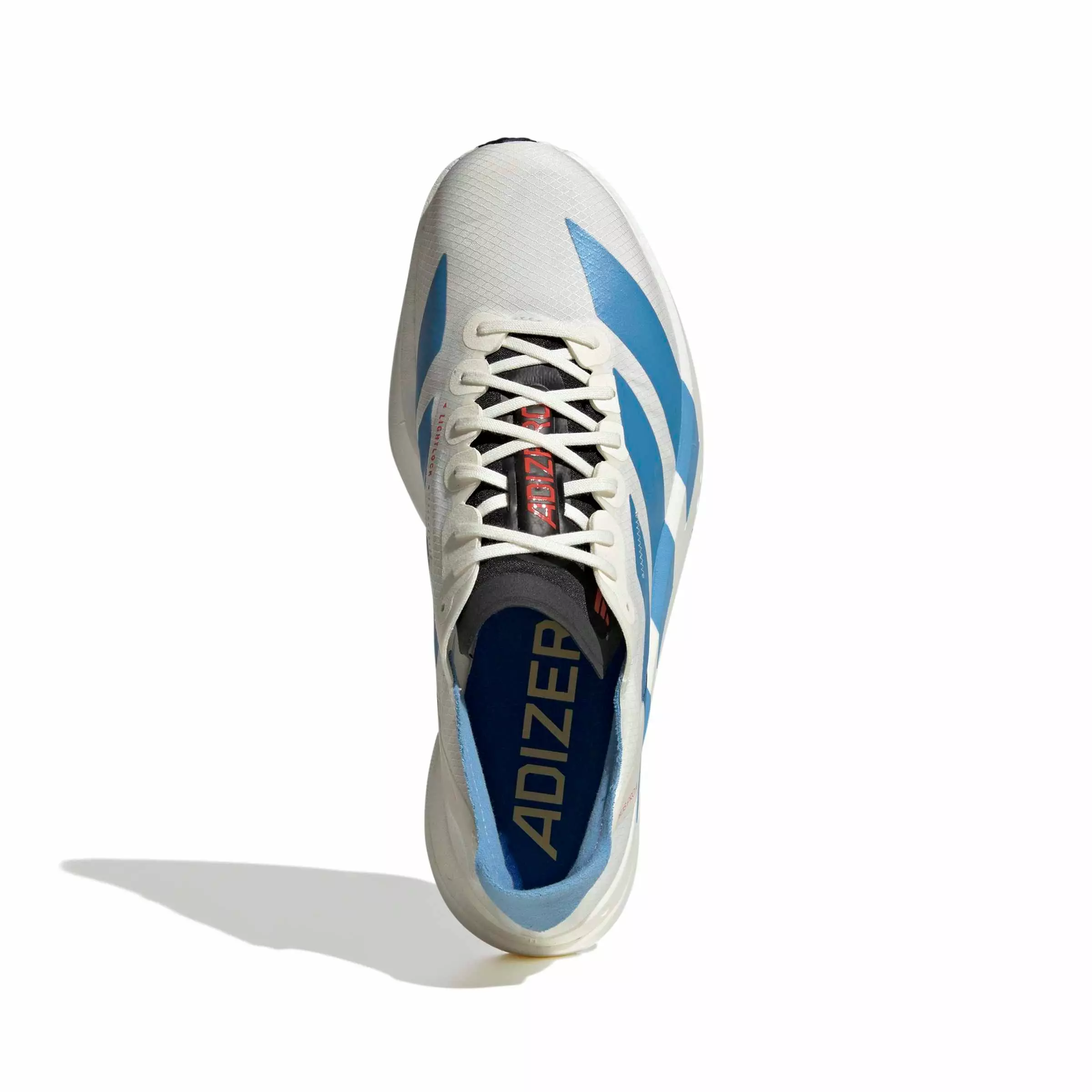 adidas Adizero Adios Pro 4 "Off White/Light Blue/Bright Red" Men's Running Shoe - OFF WHITE/LT BLUE/RED