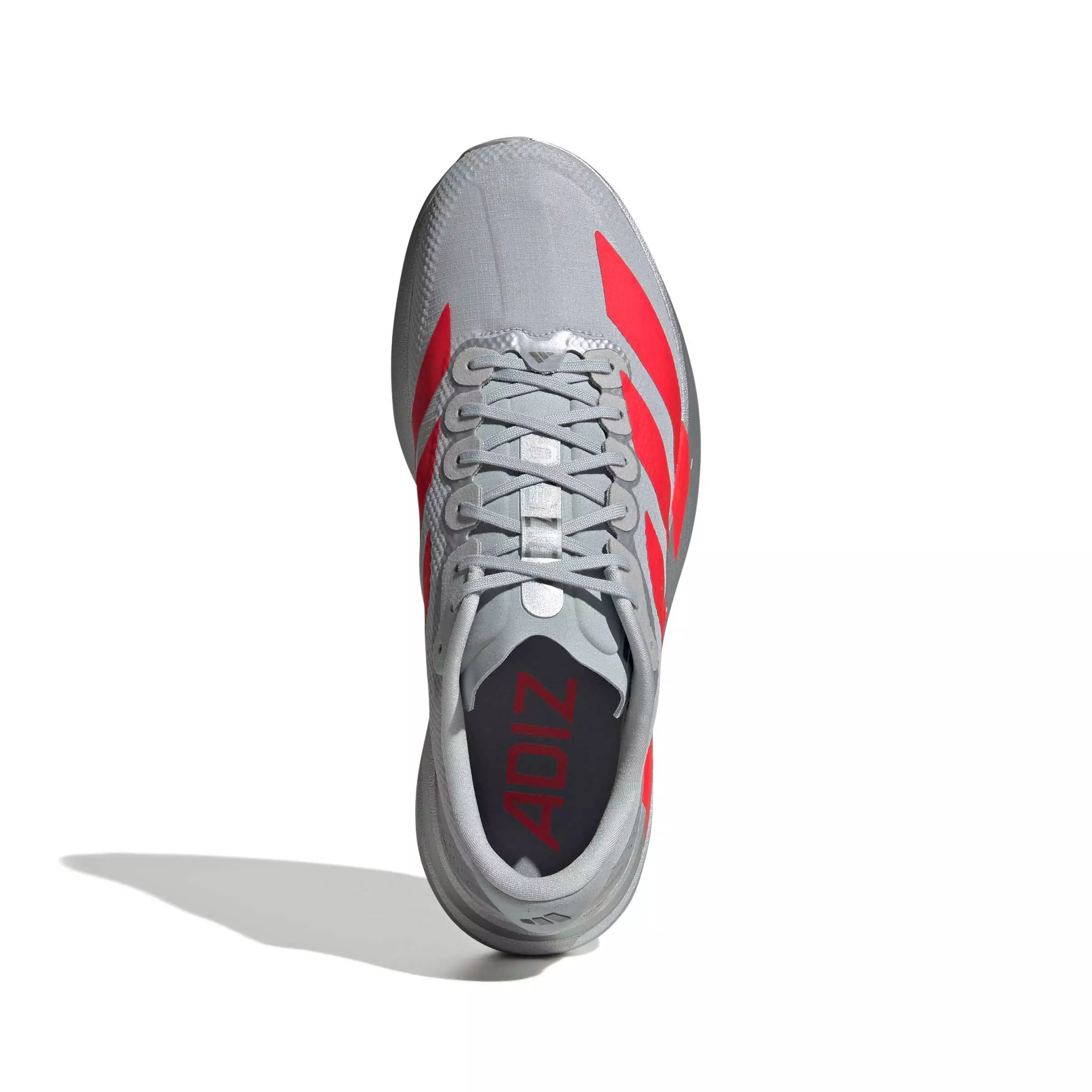 adidas Adizero EVO SL "Silver Metallic/Lucid Red/Iron Metallic" Men's Running Shoe - SILVER/RED/IRON