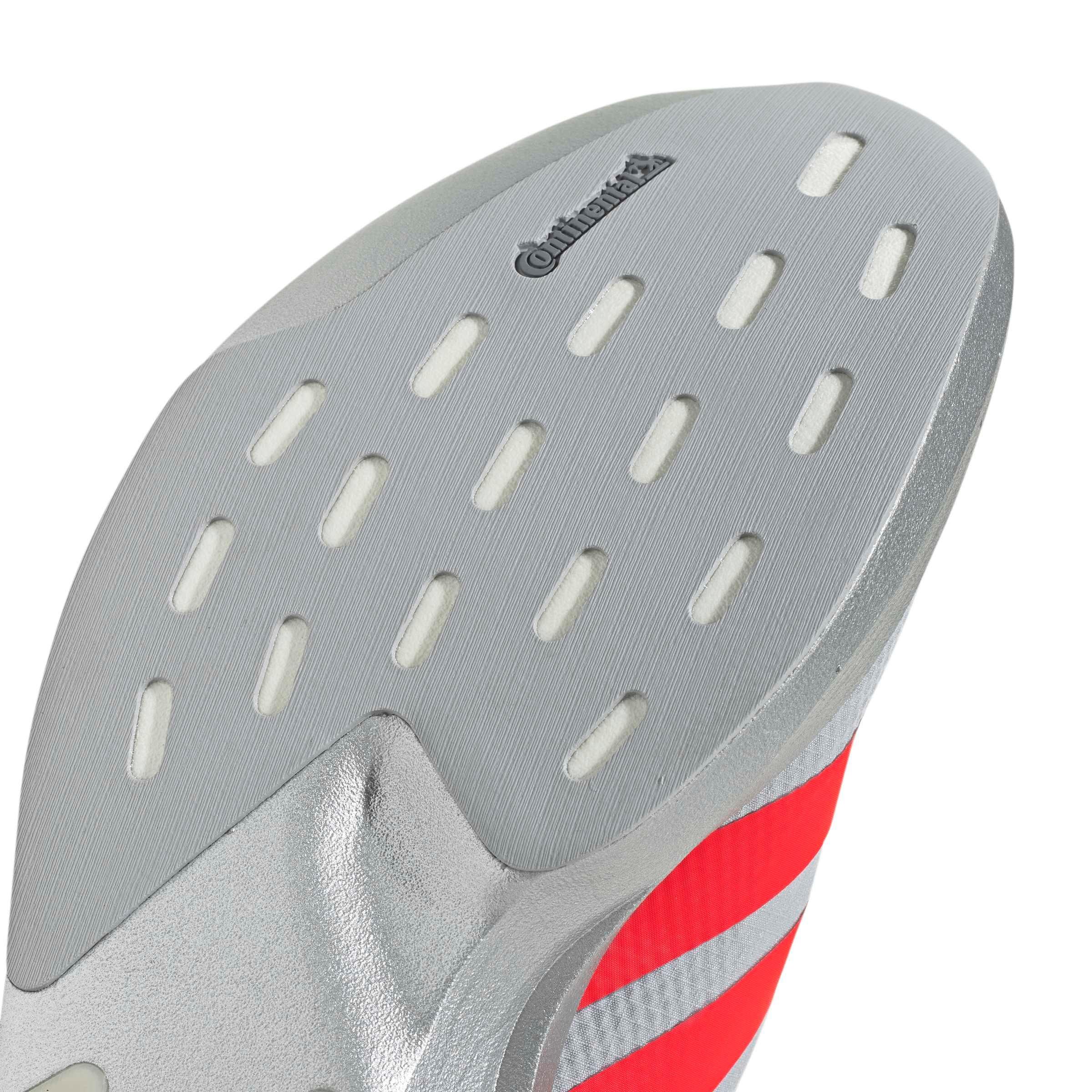 adidas Adizero EVO SL "Silver Metallic/Lucid Red/Iron Metallic" Men's Running Shoe - SILVER/RED/IRON