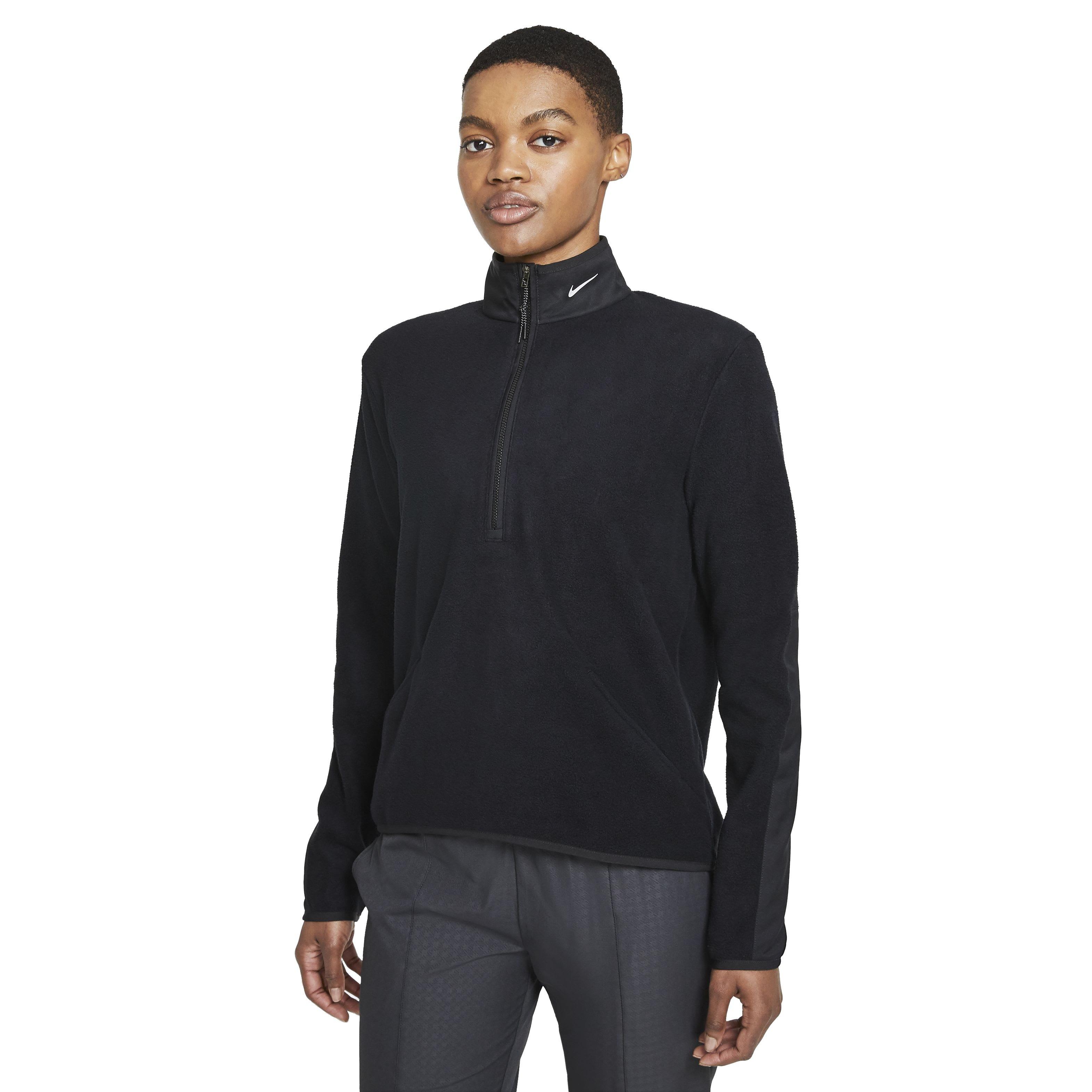 Nike Women's Therma-FIT Victory Long-Sleeve 1/2-Zip Golf Top -Black - BLACK Thumbnail View 1