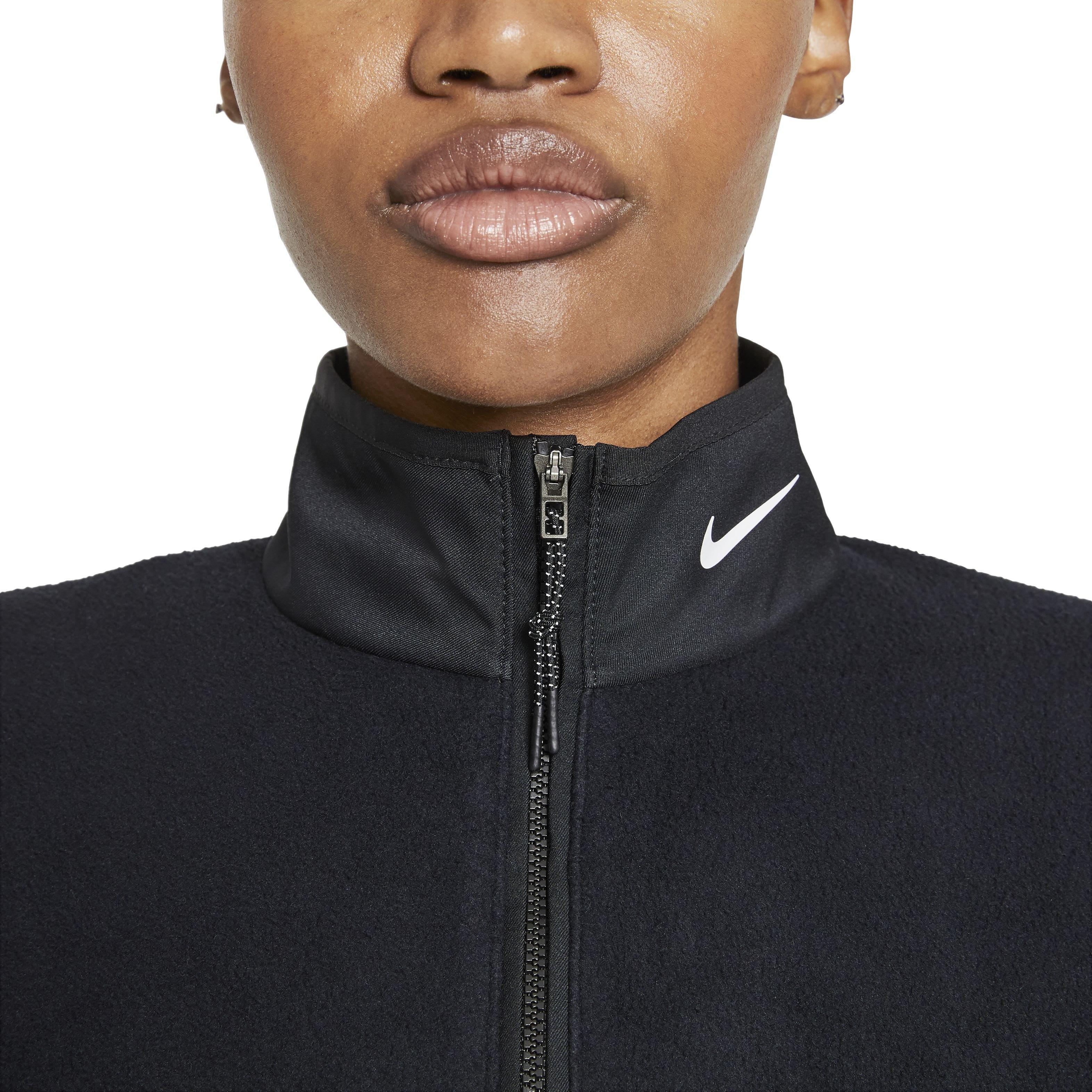 Nike Women's Therma-FIT Victory Long-Sleeve 1/2-Zip Golf Top -Black - BLACK Thumbnail View 4