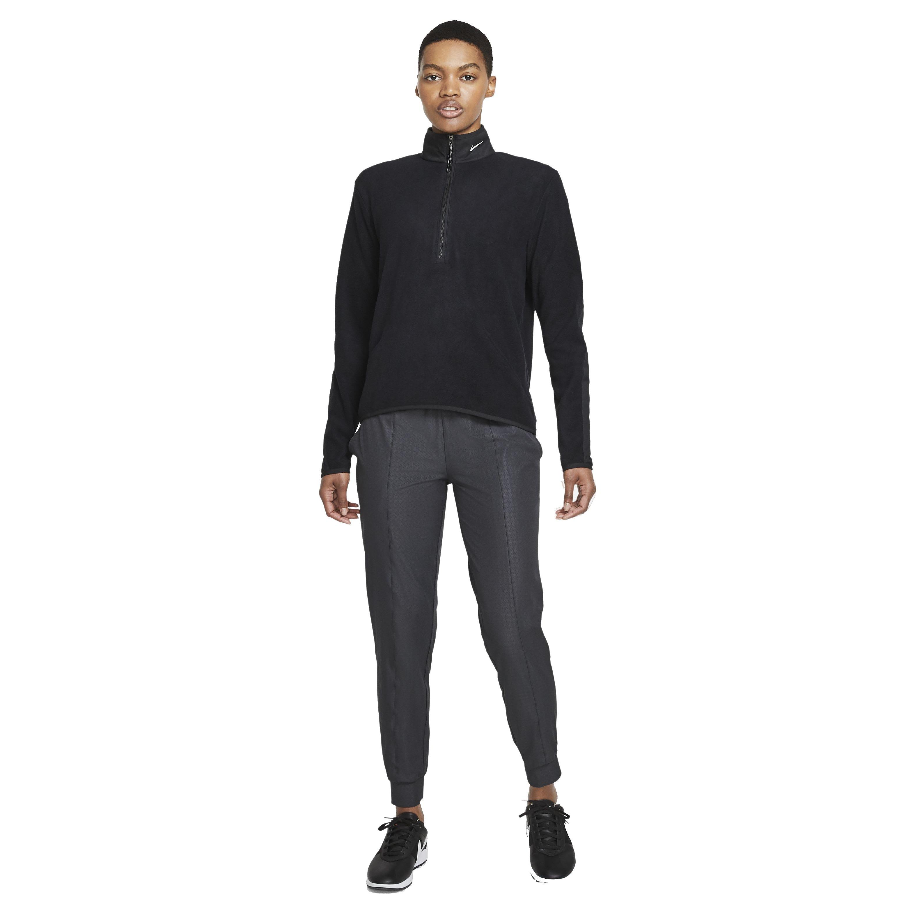 Nike Women's Therma-FIT Victory Long-Sleeve 1/2-Zip Golf Top -Black - BLACK Thumbnail View 7