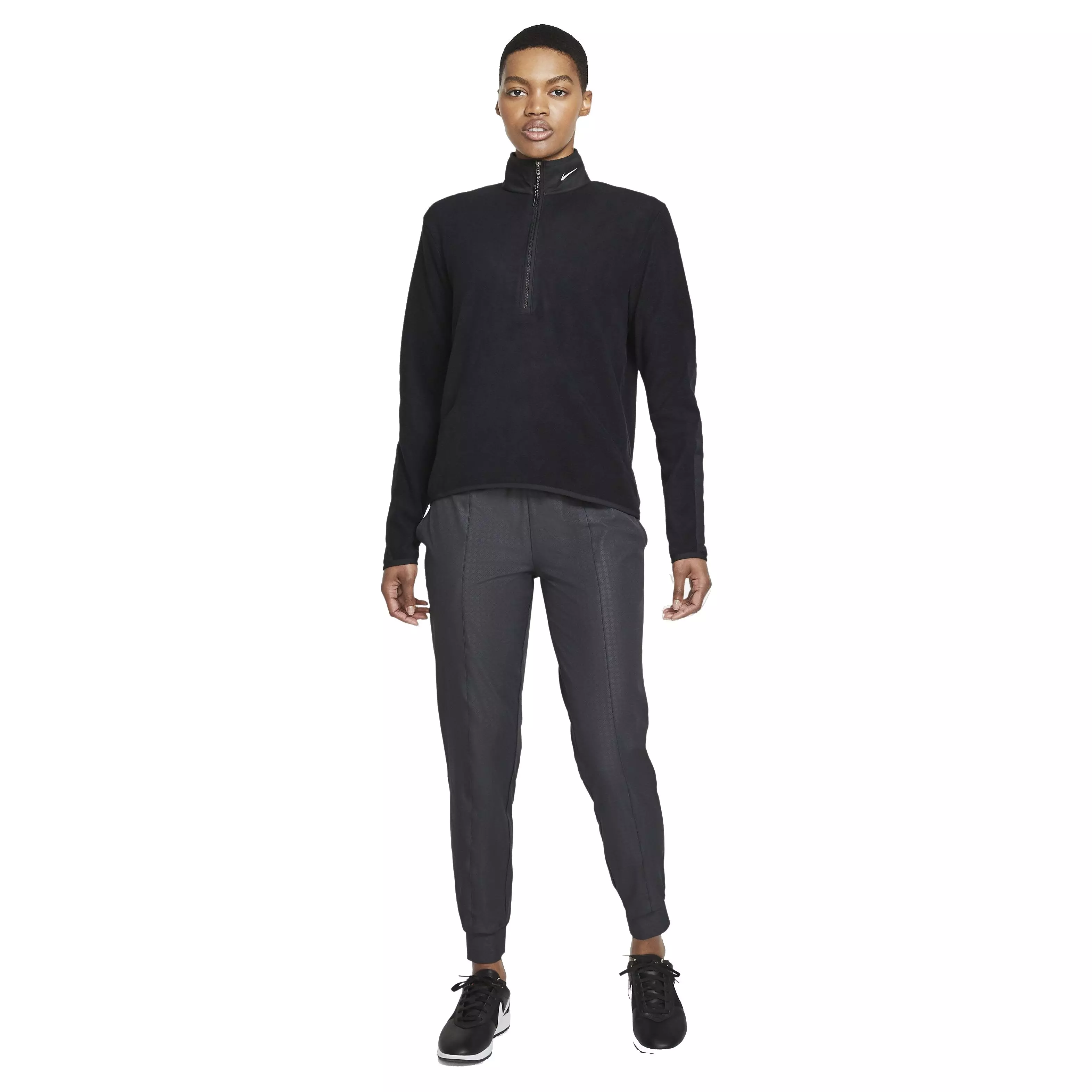 Nike Women's Therma-FIT Victory Long-Sleeve 1/2-Zip Golf Top -Black - BLACK