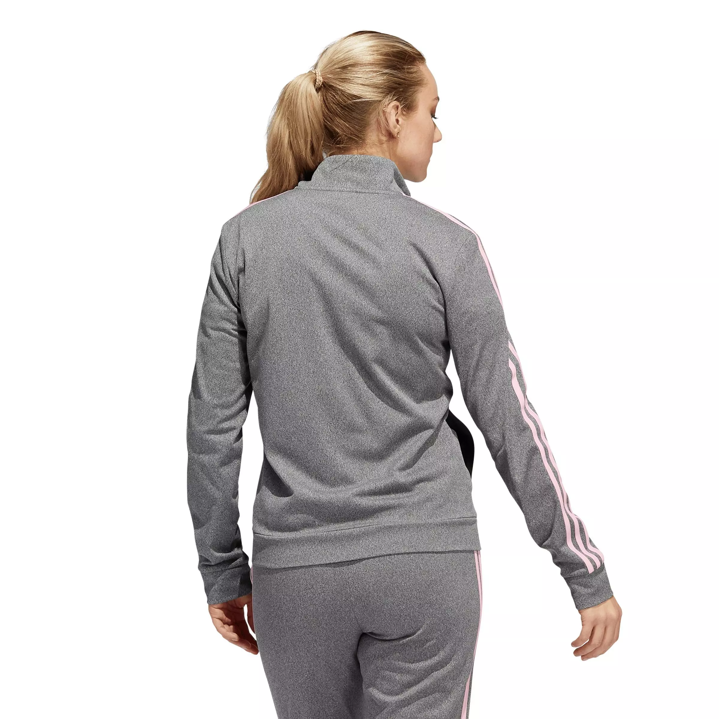 adidas Women's Regular Tricot 3-Stripes Track Jacket - Grey - GREY
