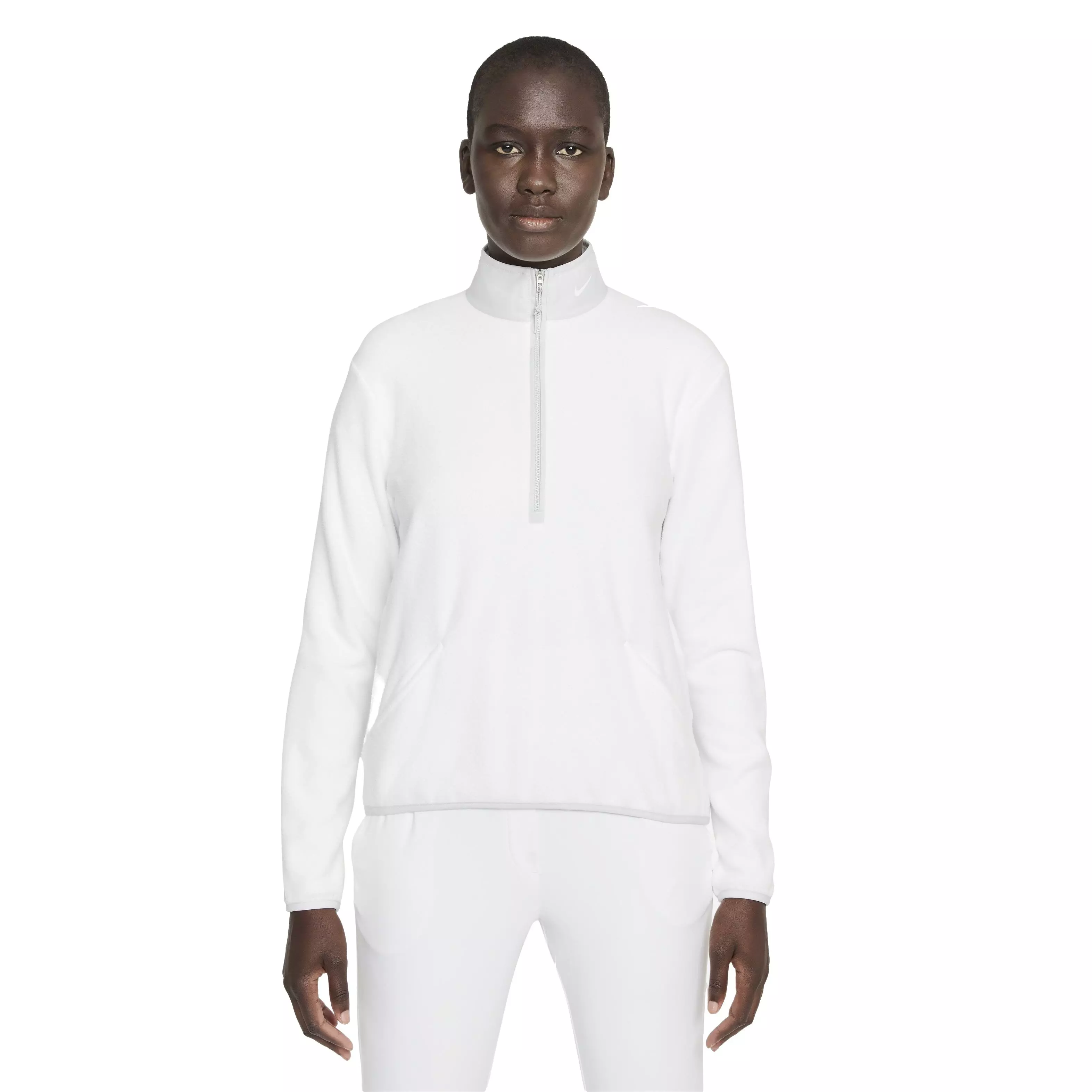 Nike Women's Therma-FIT Victory Long-Sleeve 1/2-Zip Golf Top - White - WHITE