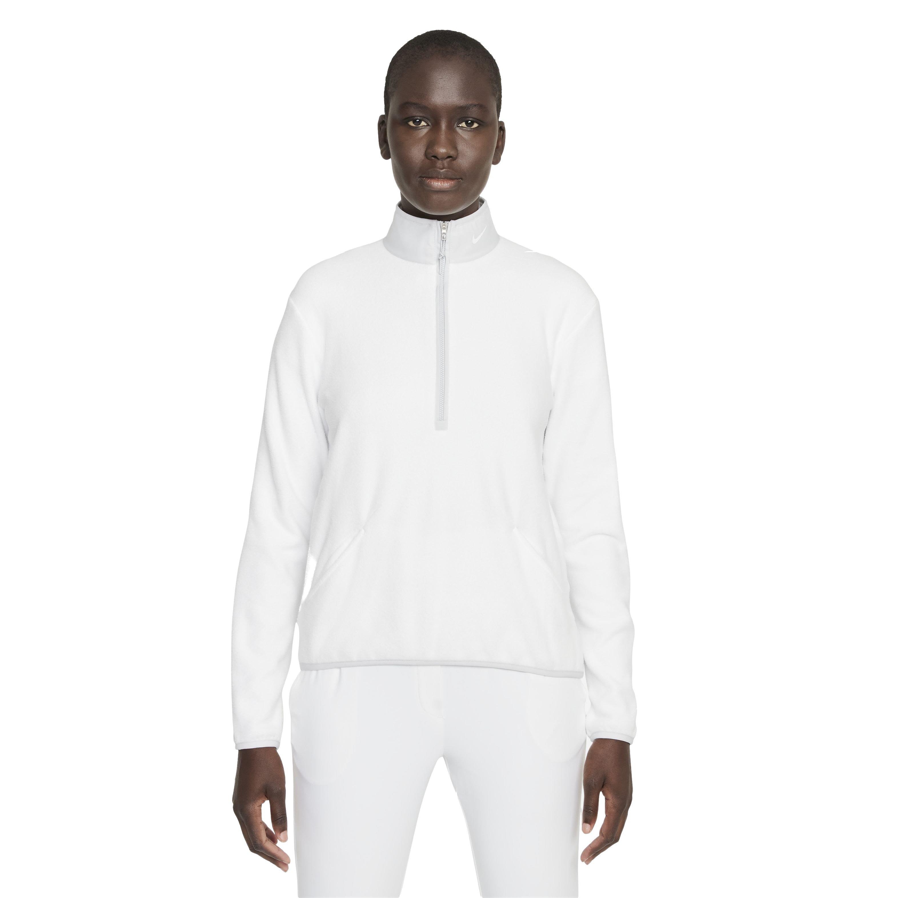 Nike Women's Therma-FIT Victory Long-Sleeve 1/2-Zip Golf Top -White - WHITE Thumbnail View 1