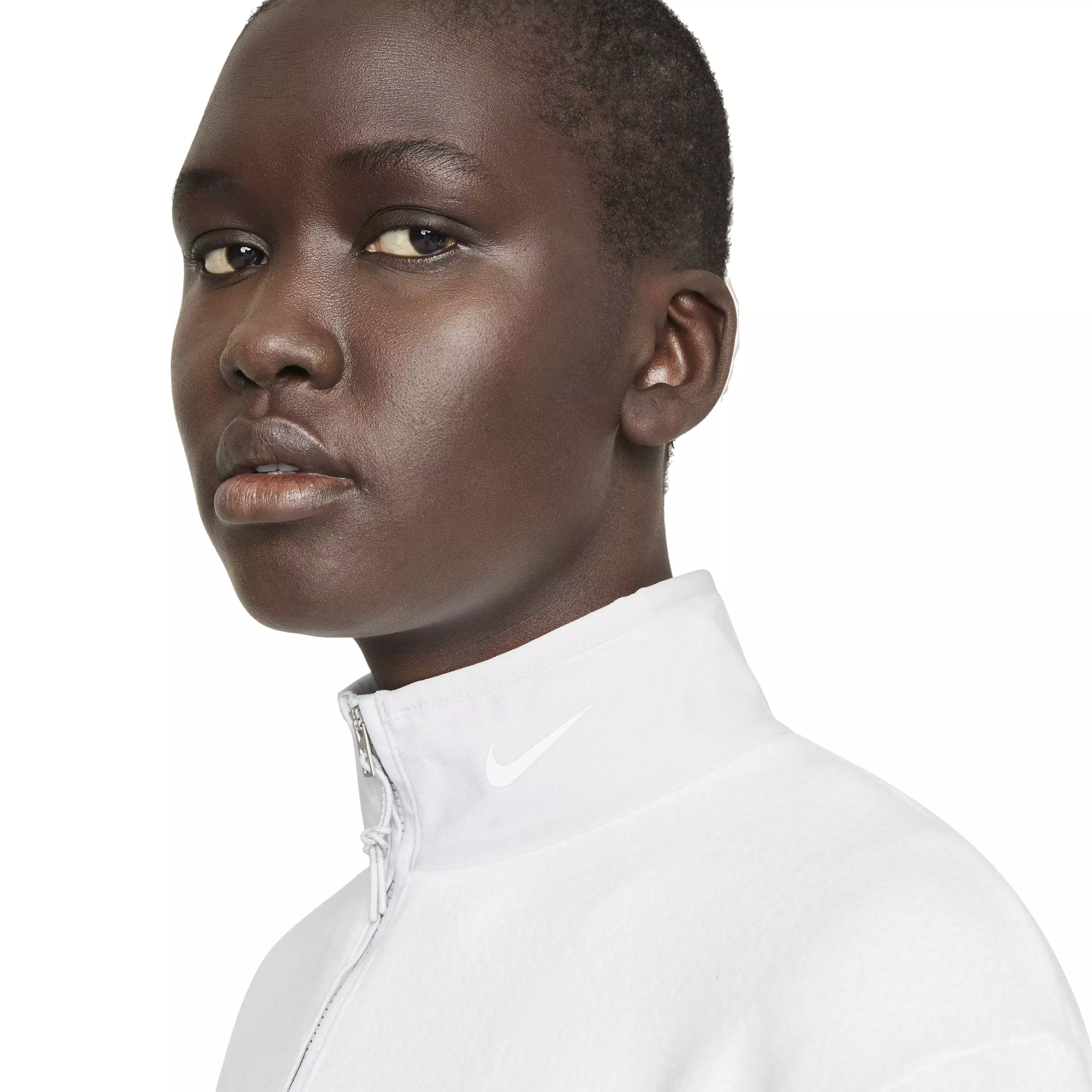 Nike Women's Therma-FIT Victory Long-Sleeve 1/2-Zip Golf Top - White - WHITE