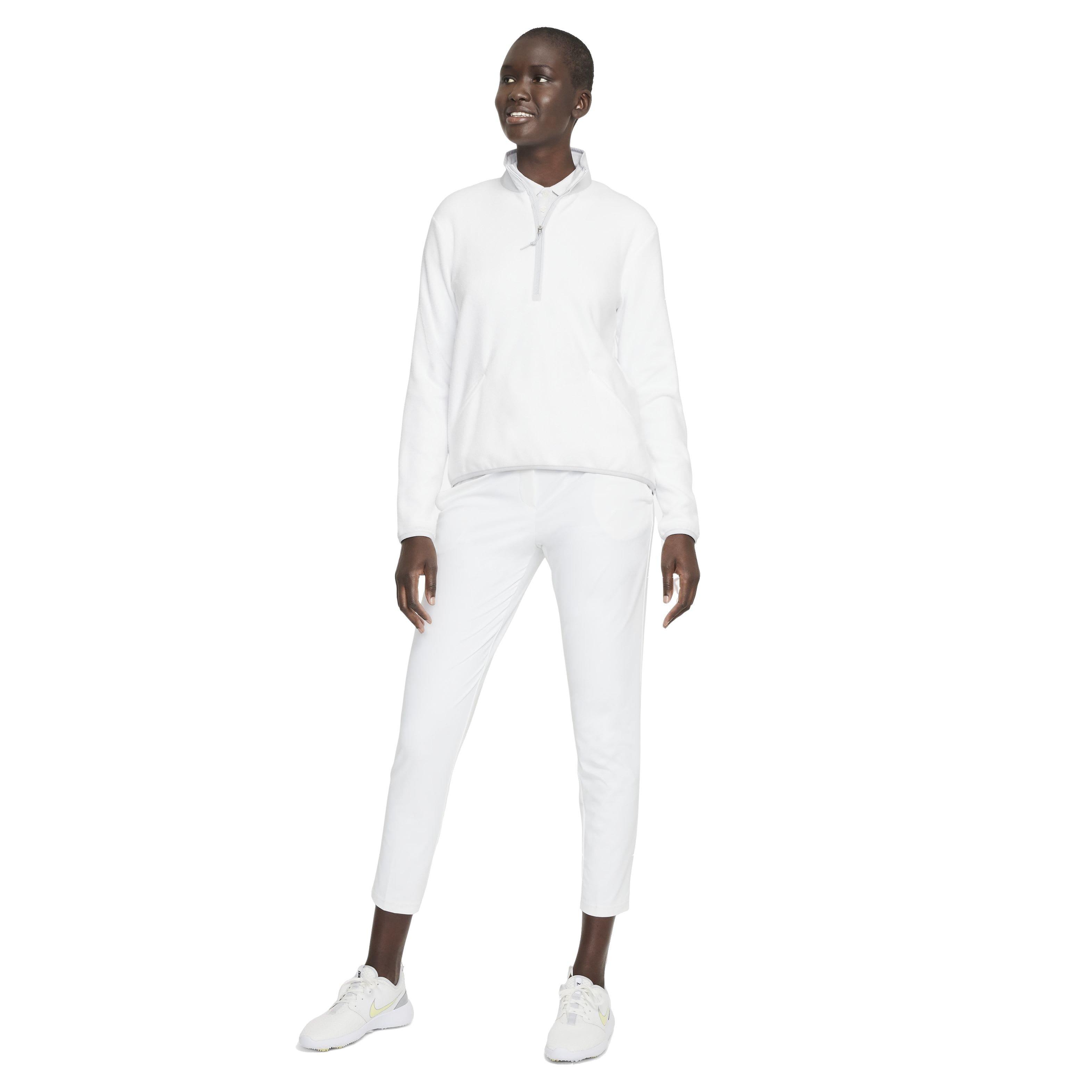 Nike Women's Therma-FIT Victory Long-Sleeve 1/2-Zip Golf Top - White - WHITE Thumbnail View 6