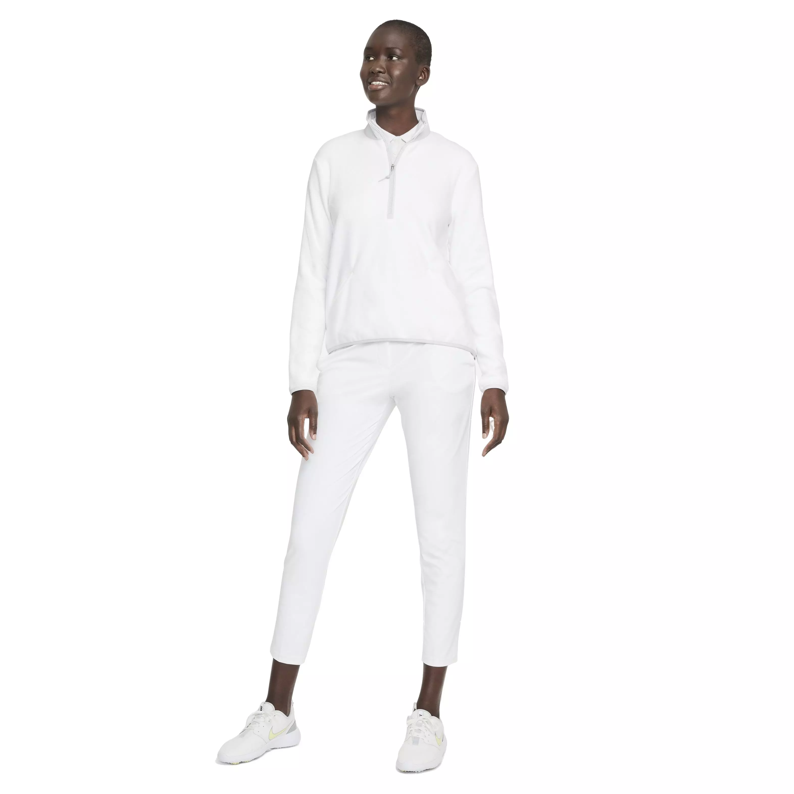 Nike Women's Therma-FIT Victory Long-Sleeve 1/2-Zip Golf Top -White - WHITE