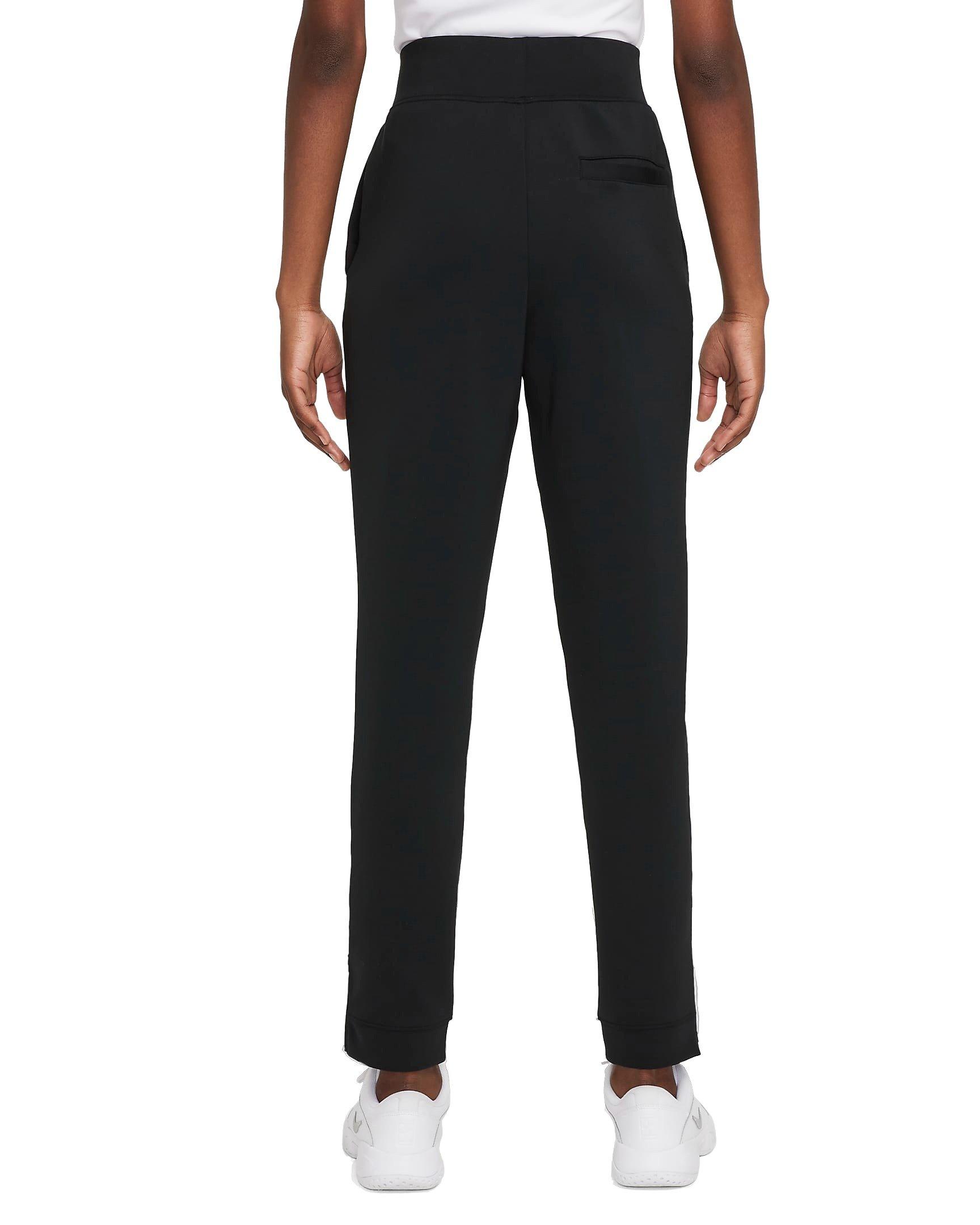Nike Women's Court Dri-FIT Knit Tennis Pants - Black - BLACK Thumbnail View 2