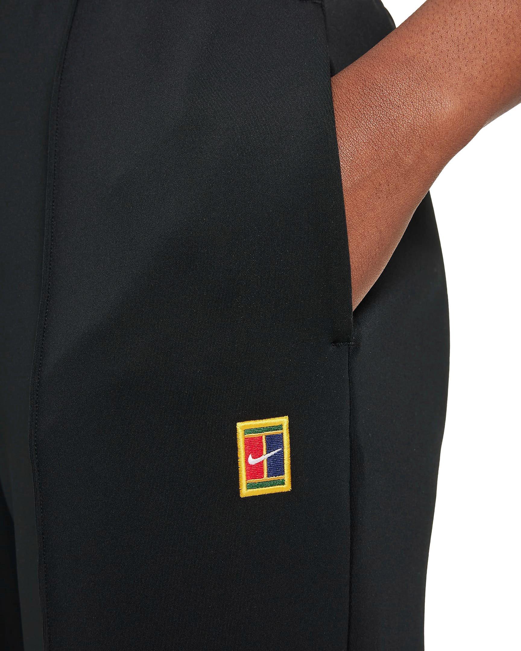 Nike Women's Court Dri-FIT Knit Tennis Pants - Black - BLACK Thumbnail View 4