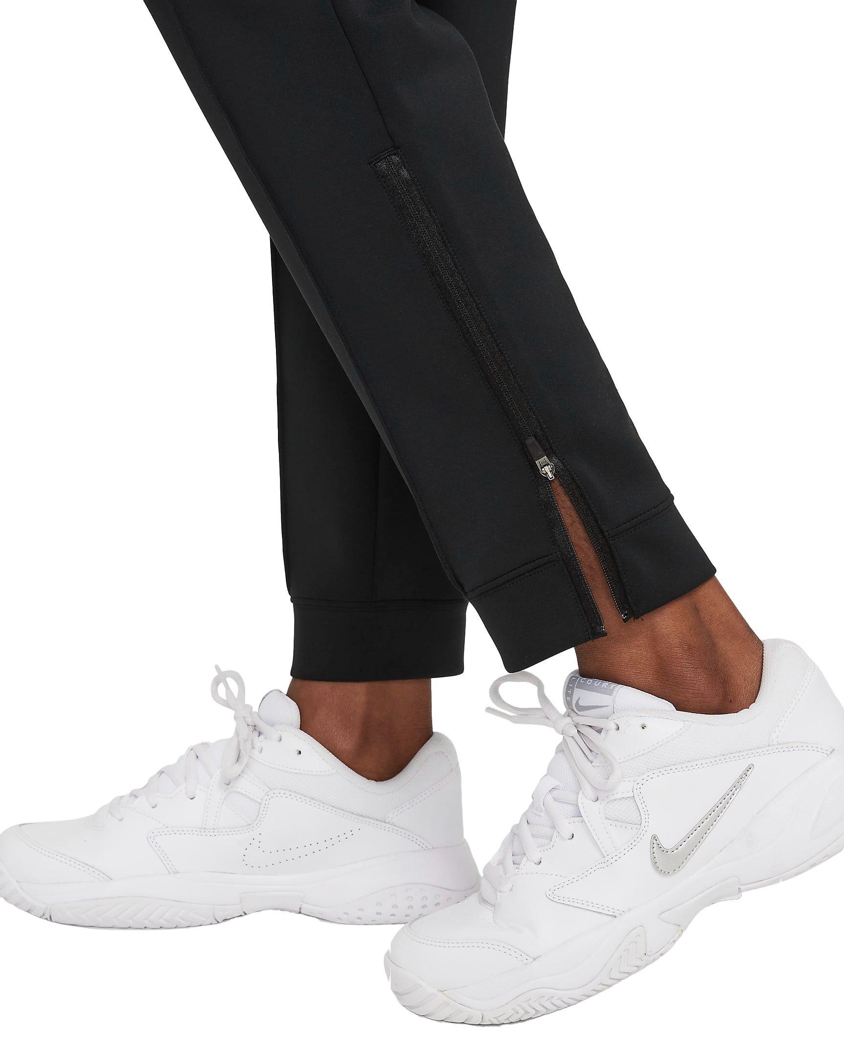 Nike Women's Court Dri-FIT Knit Tennis Pants - Black - BLACK Thumbnail View 5
