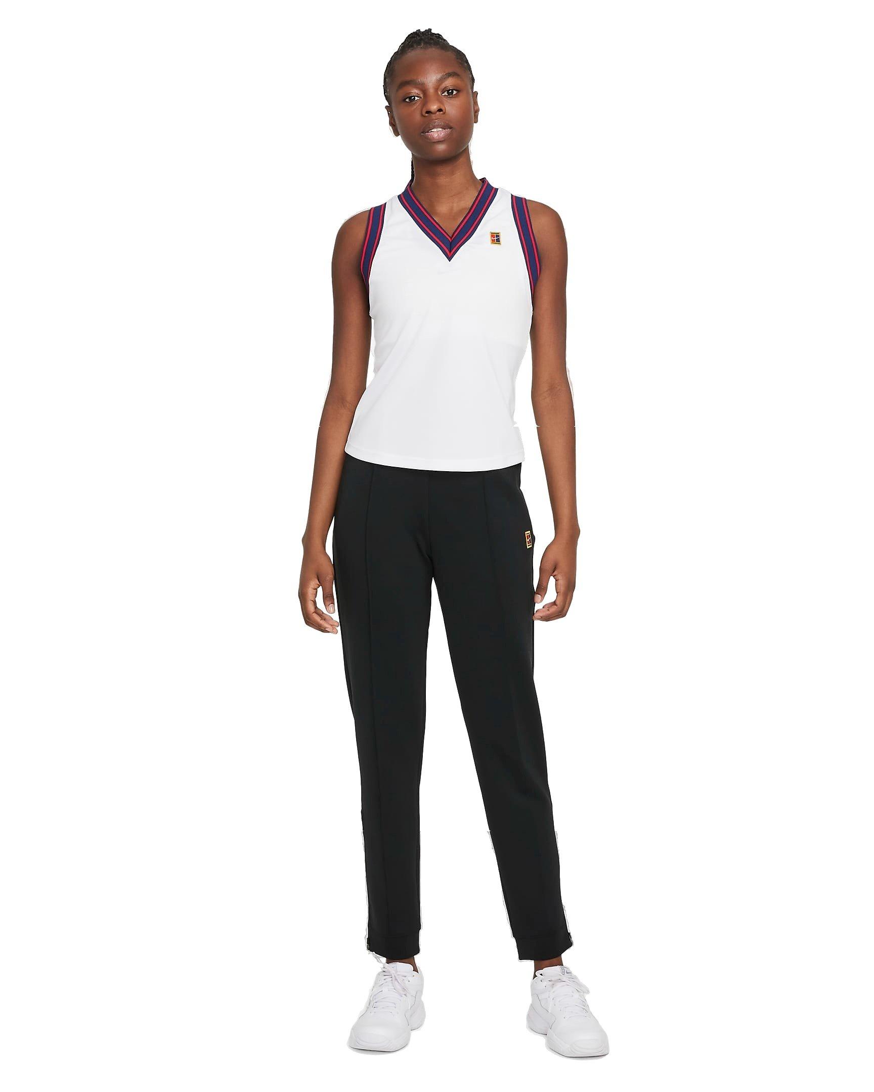 Nike Women's Court Dri-FIT Knit Tennis Pants - Black - BLACK Thumbnail View 7