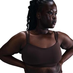 Nike Women's Alate Dri-FIT Trace Light-Support Padded Sports Bra -Dk Brown