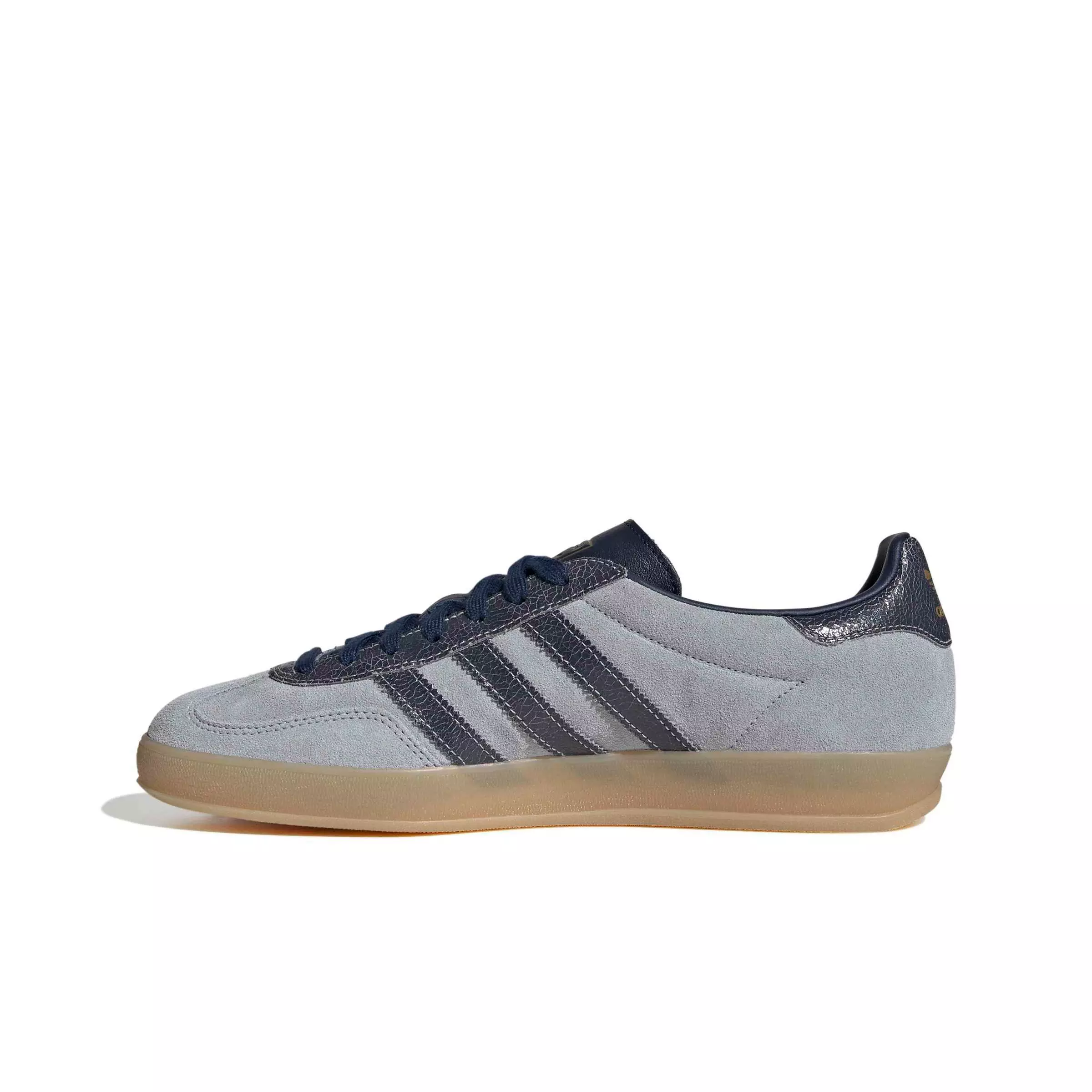 adidas Originals Gazelle Indoor "Halo Silver/Night Indigo/Gum 4" Men's Shoe - SILVER/INDIGO/GUM