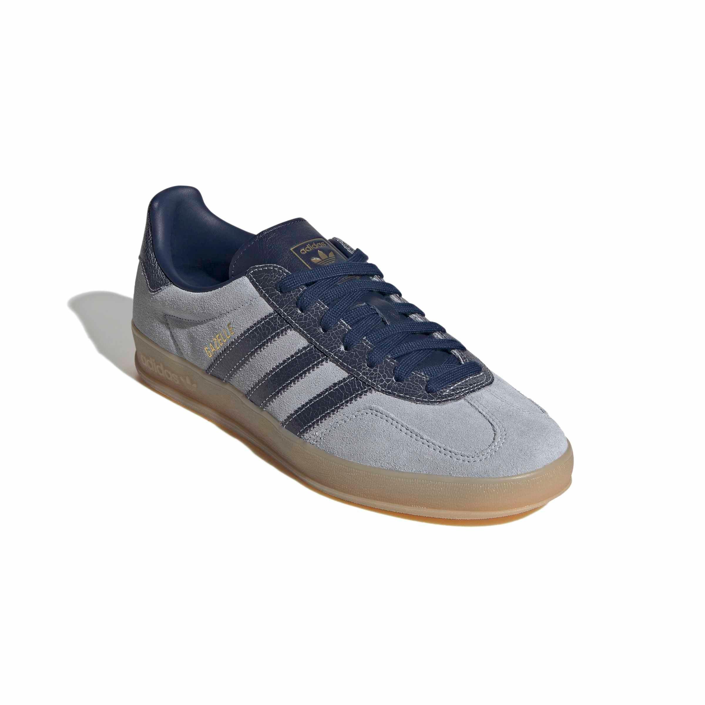 adidas Originals Gazelle Indoor "Halo Silver/Night Indigo/Gum 4" Men's Shoe - SILVER/INDIGO/GUM