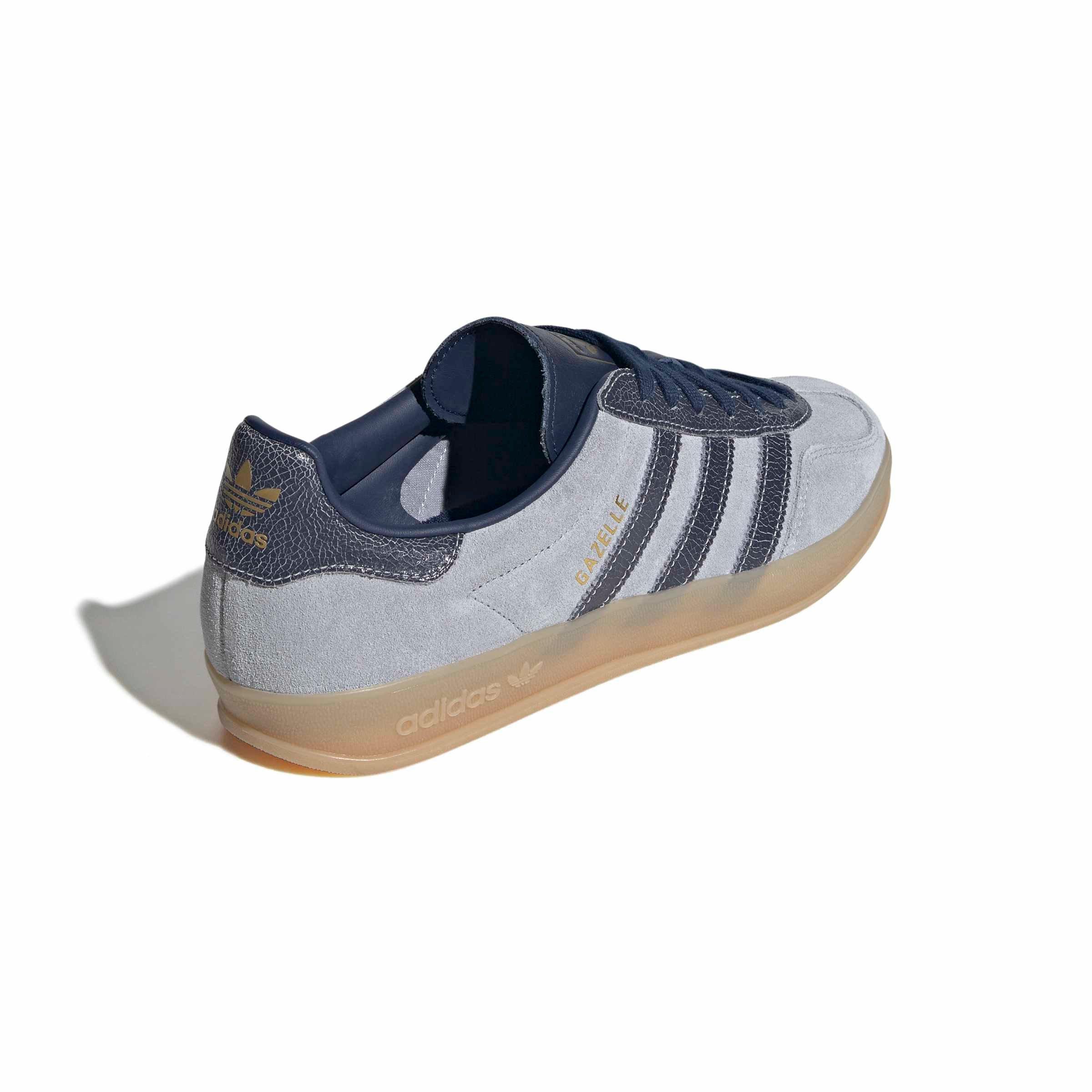 adidas Originals Gazelle Indoor "Halo Silver/Night Indigo/Gum 4" Men's Shoe - SILVER/INDIGO/GUM