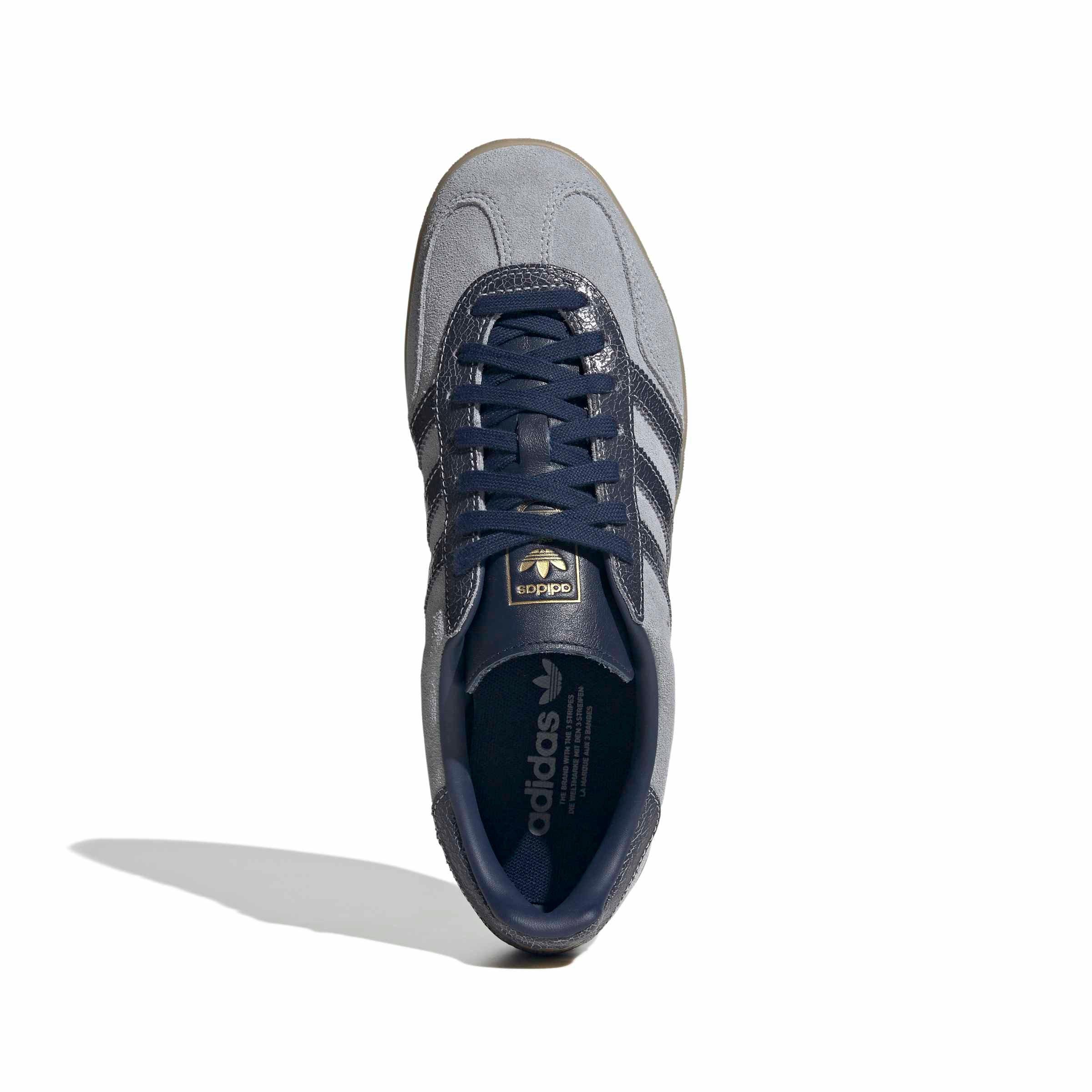adidas Originals Gazelle Indoor "Halo Silver/Night Indigo/Gum 4" Men's Shoe - SILVER/INDIGO/GUM