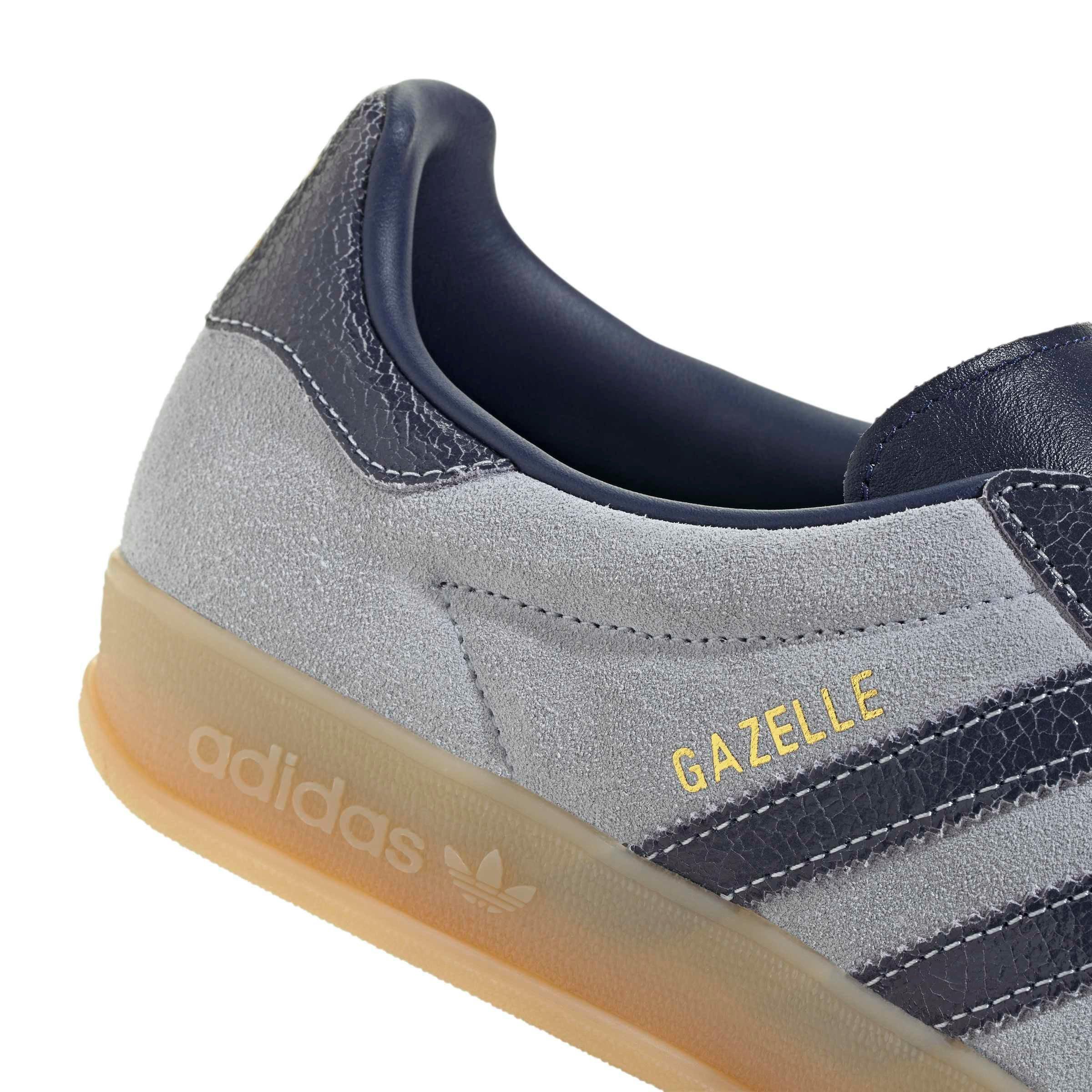adidas Originals Gazelle Indoor "Halo Silver/Night Indigo/Gum 4" Men's Shoe - SILVER/INDIGO/GUM
