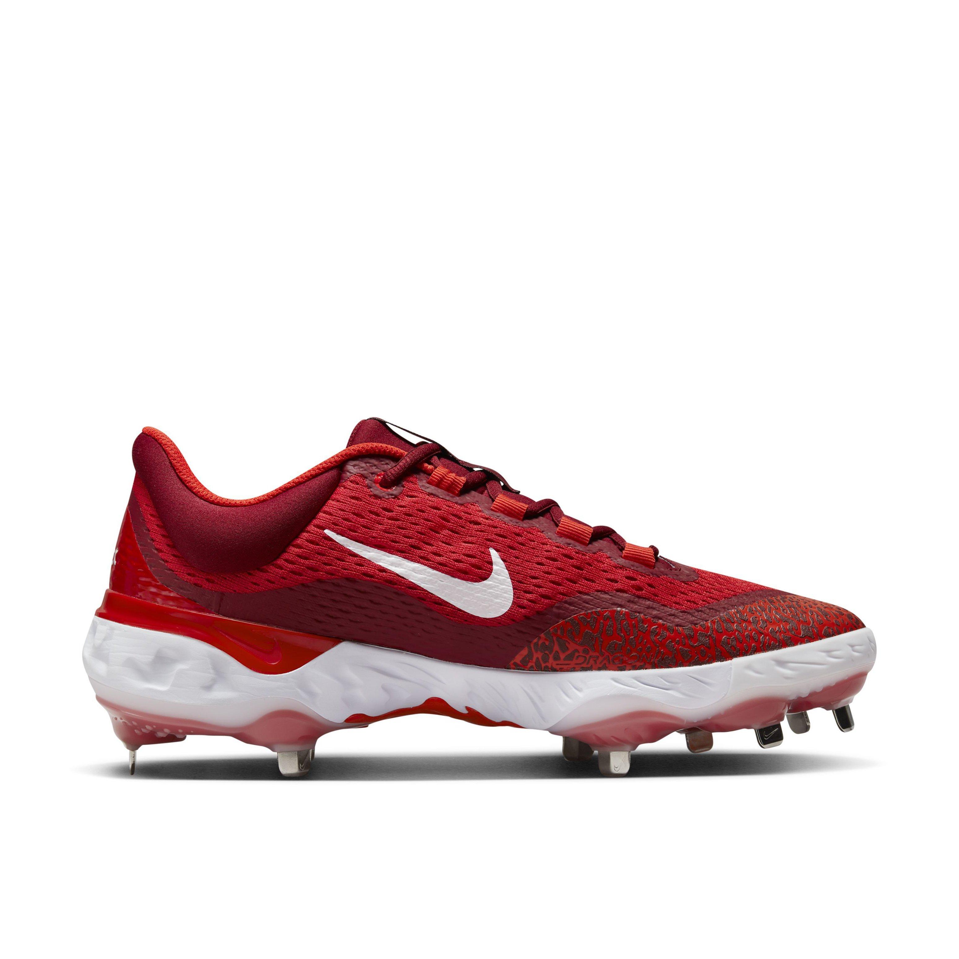 Nike Alpha Huarache Elite 4 Low "University Red/Team Red/Habanero Red/White" Men's Baseball Cleat - RED/RED/RED/WHITE Thumbnail View 1