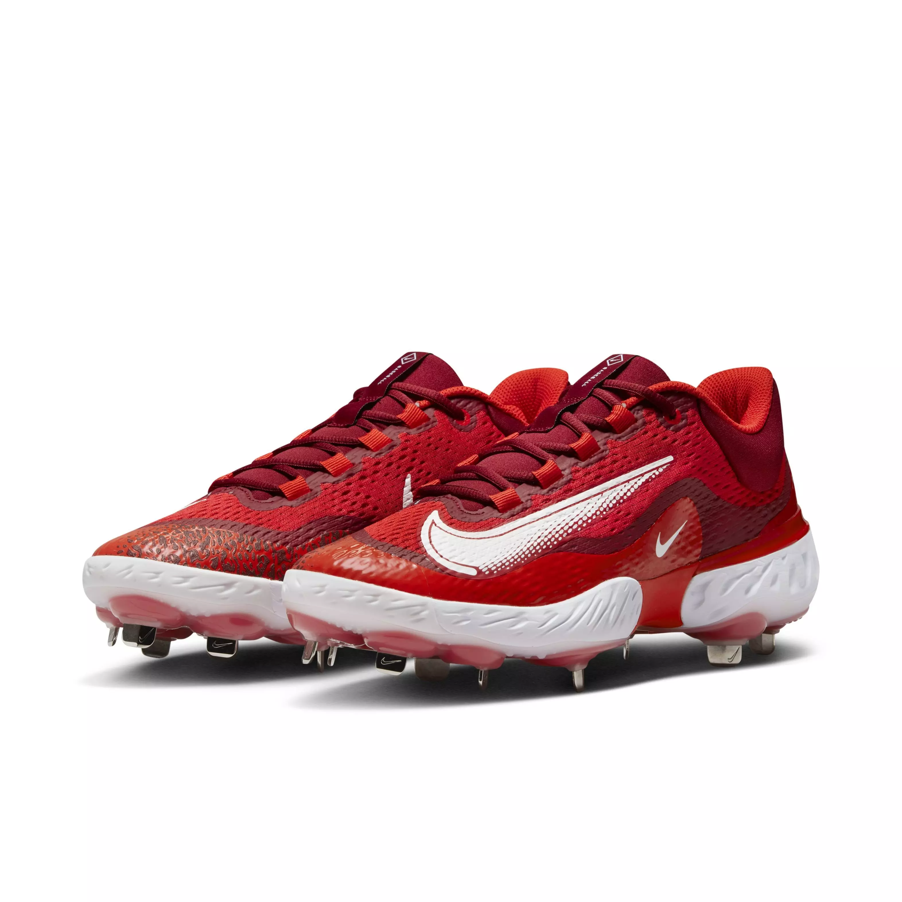 Nike Alpha Huarache Elite 4 Low "University Red/Team Red/Habanero Red/White" Men's Baseball Cleat - RED/RED/RED/WHITE