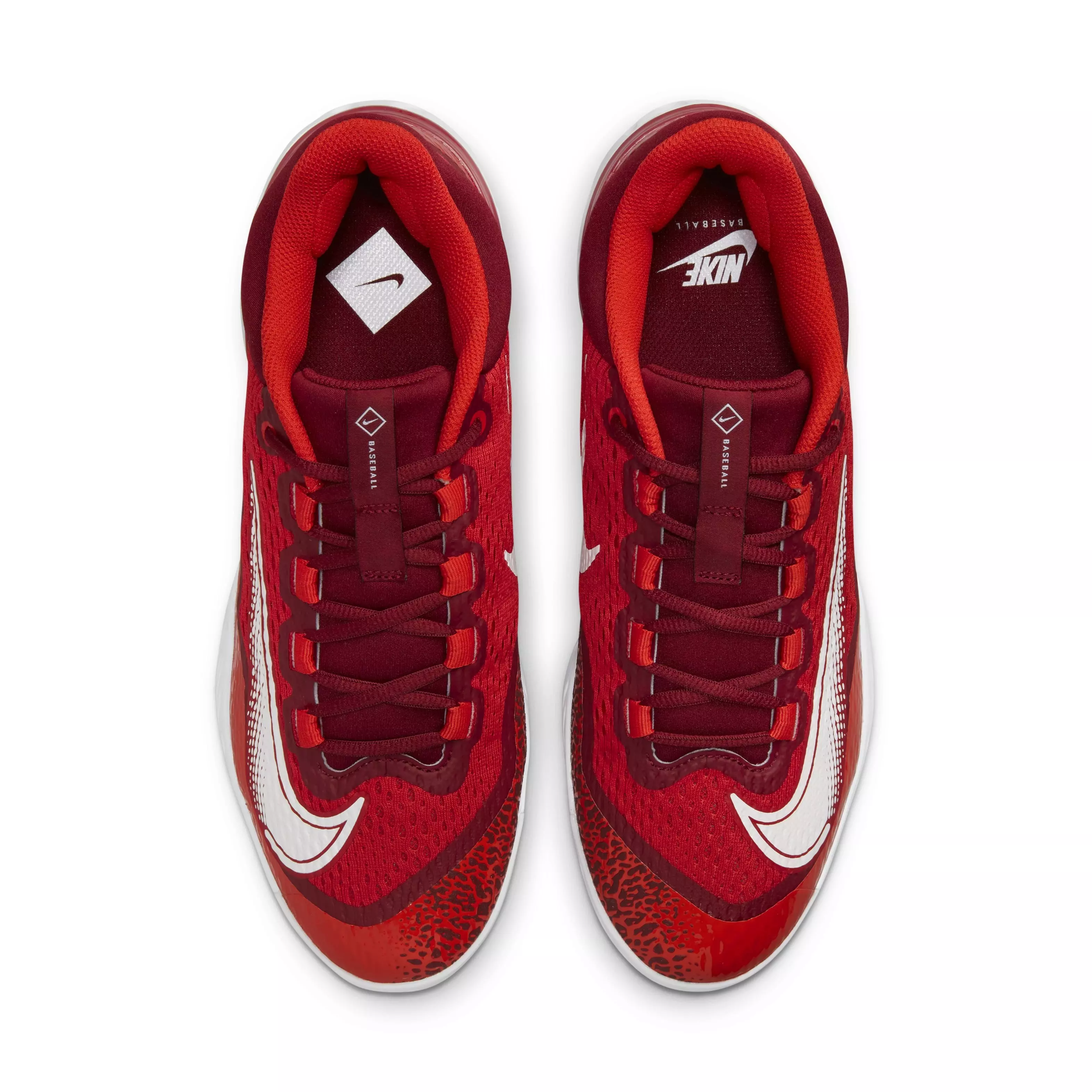 Nike Alpha Huarache Elite 4 Low "University Red/Team Red/Habanero Red/White" Men's Baseball Cleat - RED/RED/RED/WHITE