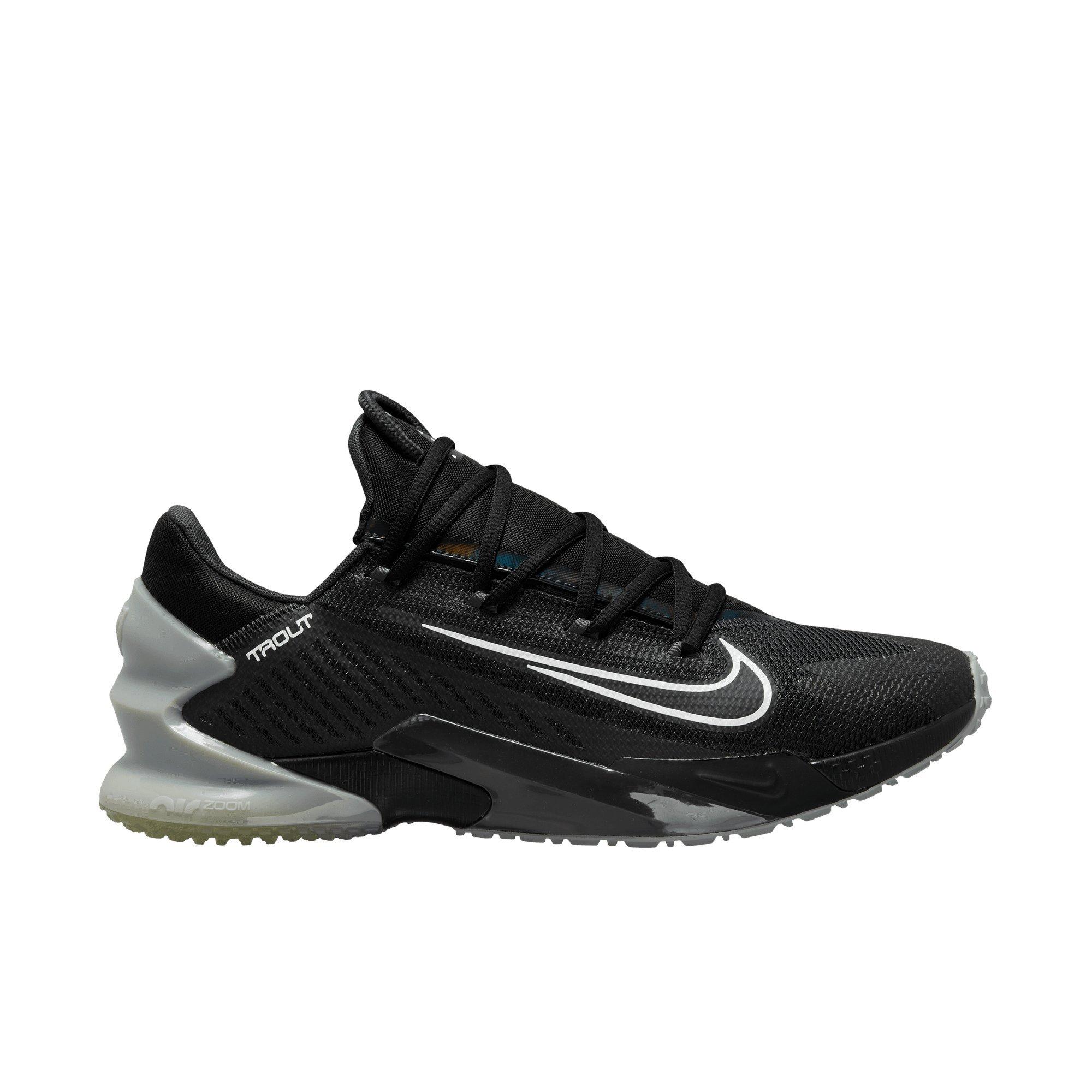 Nike Force Zoom Trout 8 Turf "Black/Dark Smoke Grey/Light Smoke Grey/White" Men's Baseball Shoe - BLACK/DK GREY/LT GREY/WHITE Thumbnail View 1