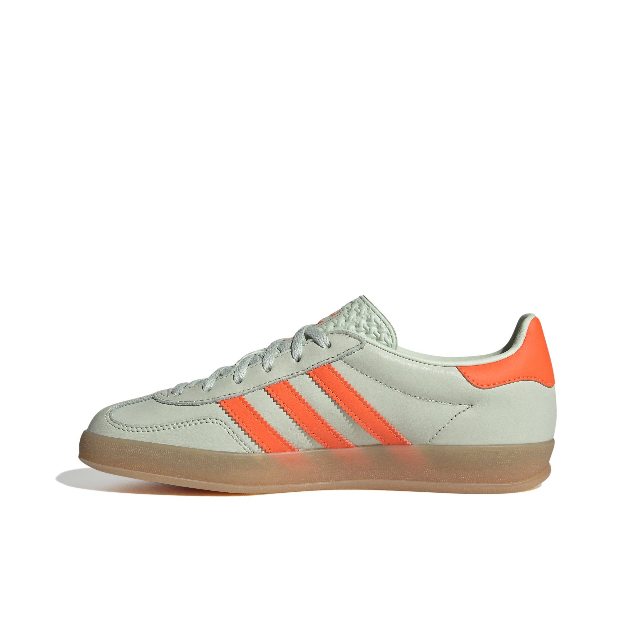 adidas Originals Gazelle "Linen Green/Solar Orange/Gum 3" Women's Shoe - GREEN/ORANGE/GUM Thumbnail View 2