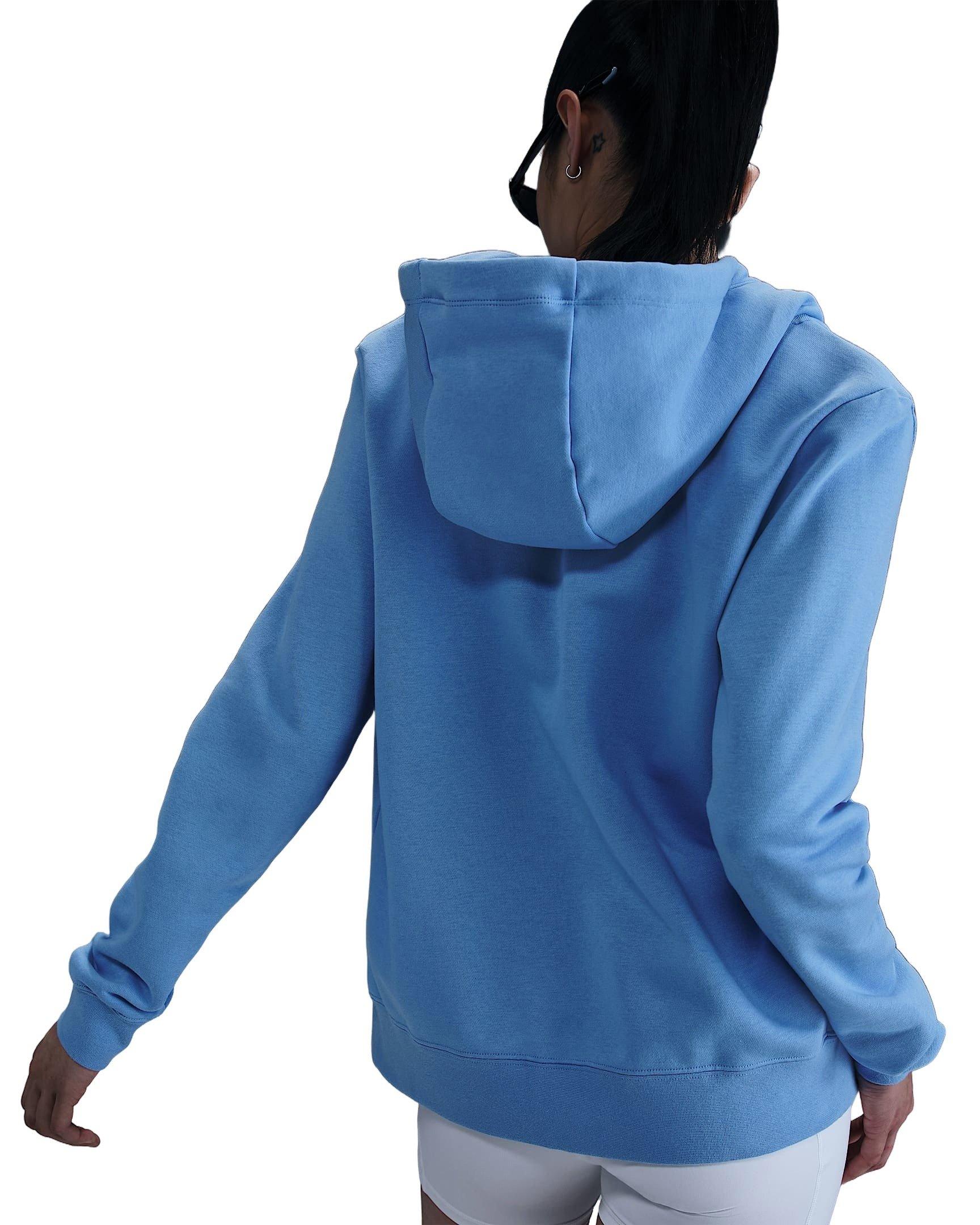 Nike Women's Sportswear Club Fleece Full-Zip Hooded Jacket - Blue - BLUE Thumbnail View 2