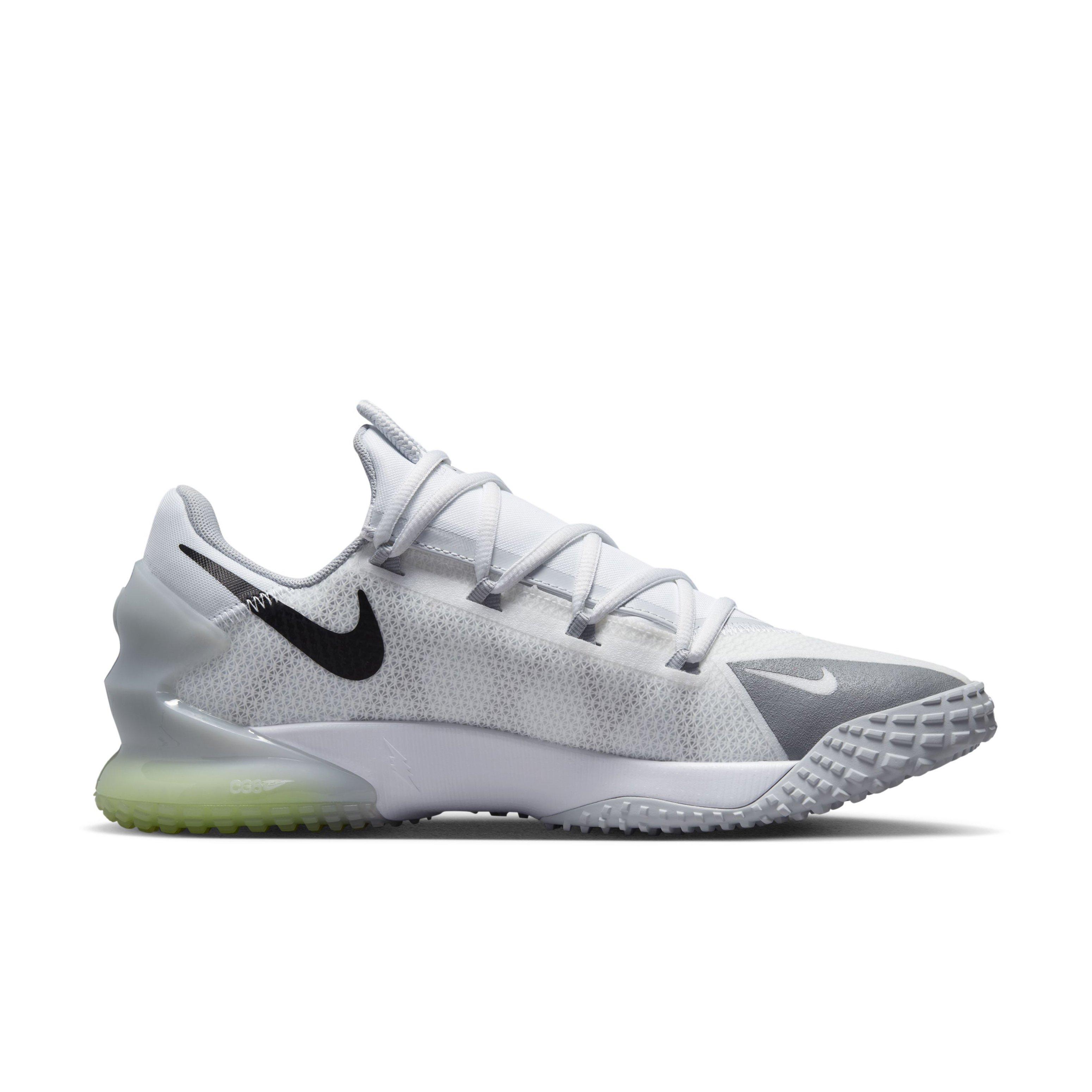 Nike Force Zoom Trout 8 Turf "White/Wolf Grey/Pure Platinum/Black" Men's Baseball Shoe - WHITE/GREY/PLATINUM/BLACK Thumbnail View 1