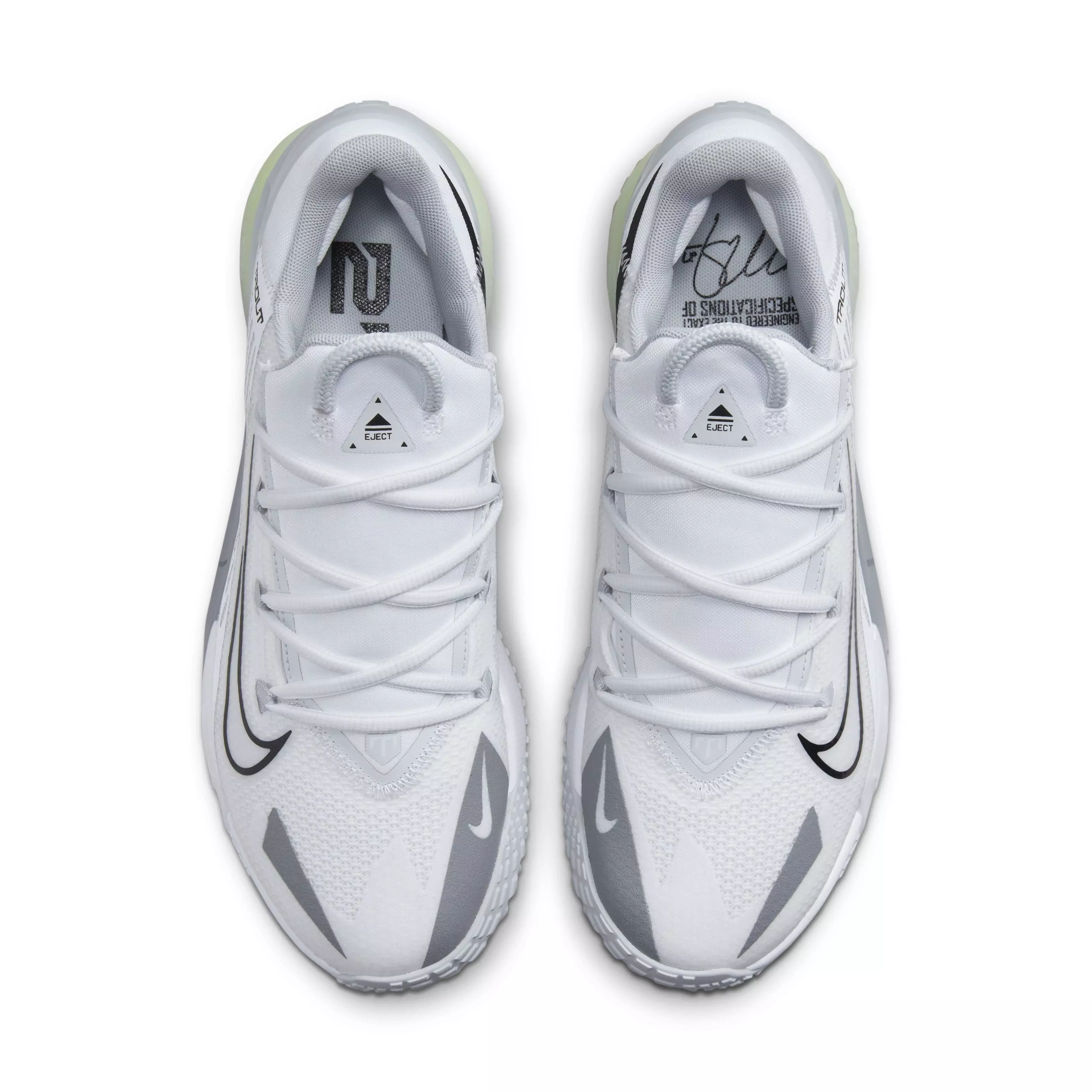 Nike Force Zoom Trout 8 Turf "White/Wolf Grey/Pure Platinum/Black" Men's Baseball Shoe - WHITE/GREY/PLATINUM/BLACK