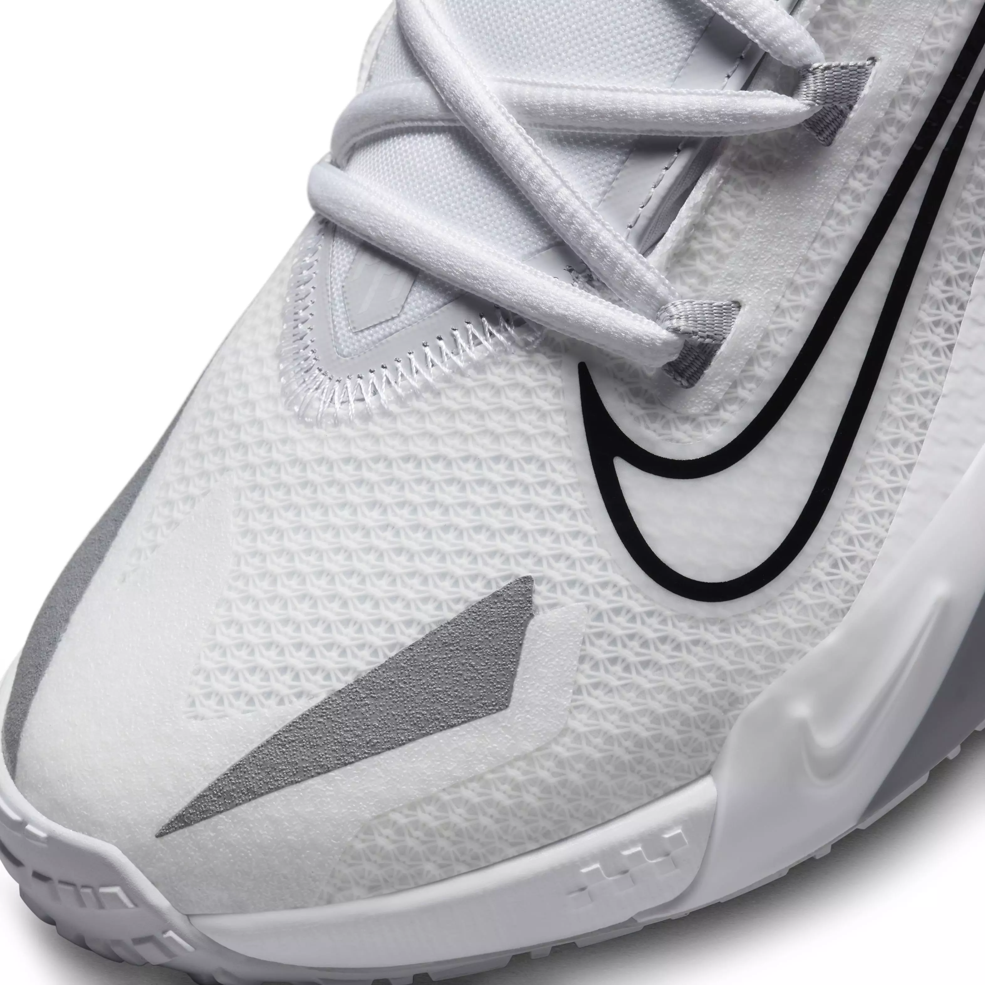 Nike Force Zoom Trout 8 Turf "White/Wolf Grey/Pure Platinum/Black" Men's Baseball Shoe - WHITE/GREY/PLATINUM/BLACK
