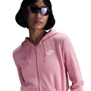 Nike Women's Sportswear Club Fleece Full-Zip Hooded Jacket - Pink