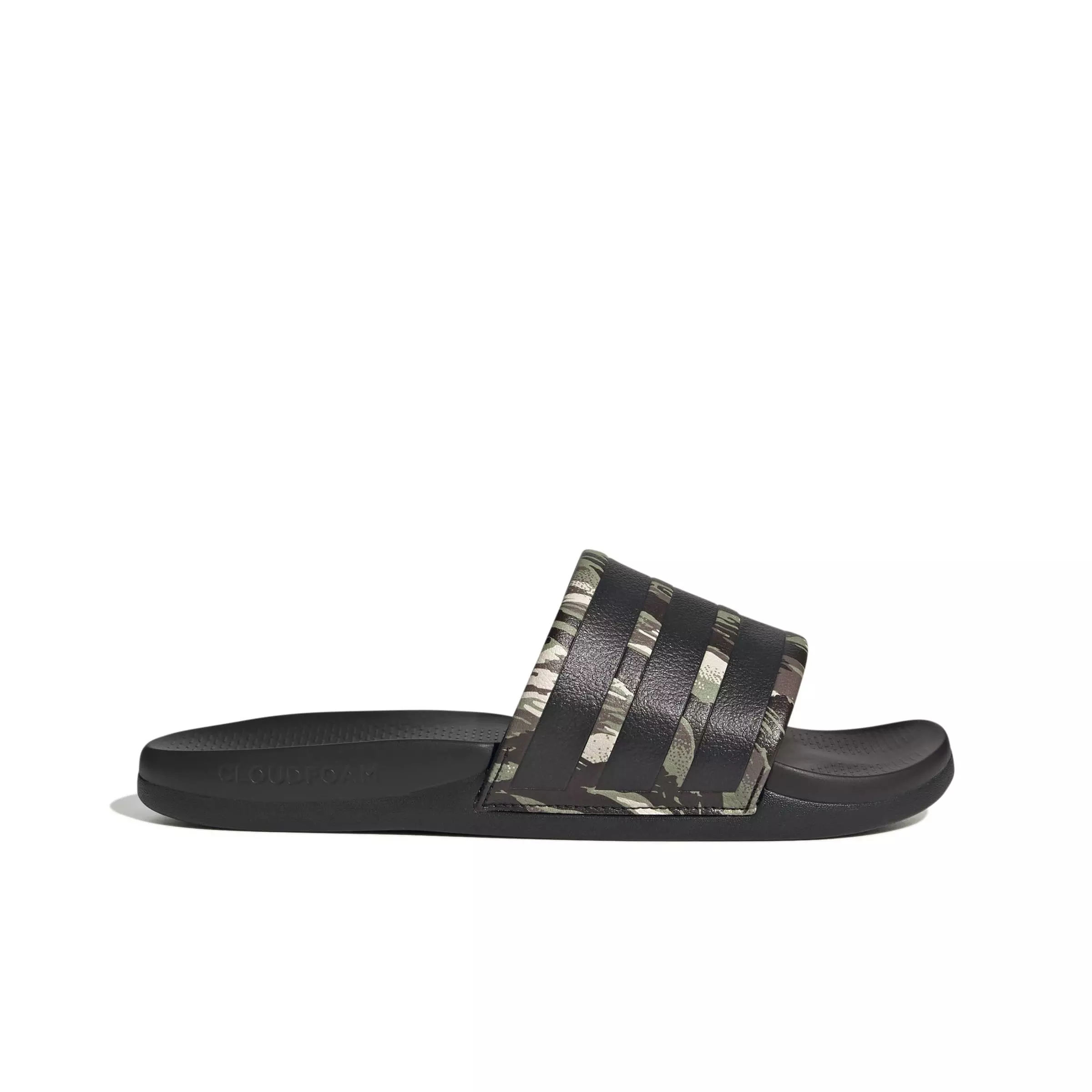 adidas Adilette Comfort 2.0 "Core Black/Core Black/Aurora Coffee" Men's Slide - BLACK/BLACK/COFFEE