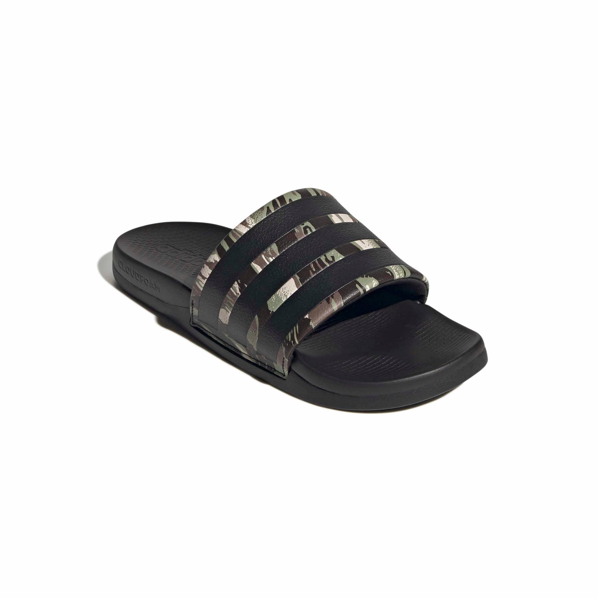 adidas Adilette Comfort 2.0 "Core Black/Core Black/Aurora Coffee" Men's Slide - BLACK/BLACK/COFFEE