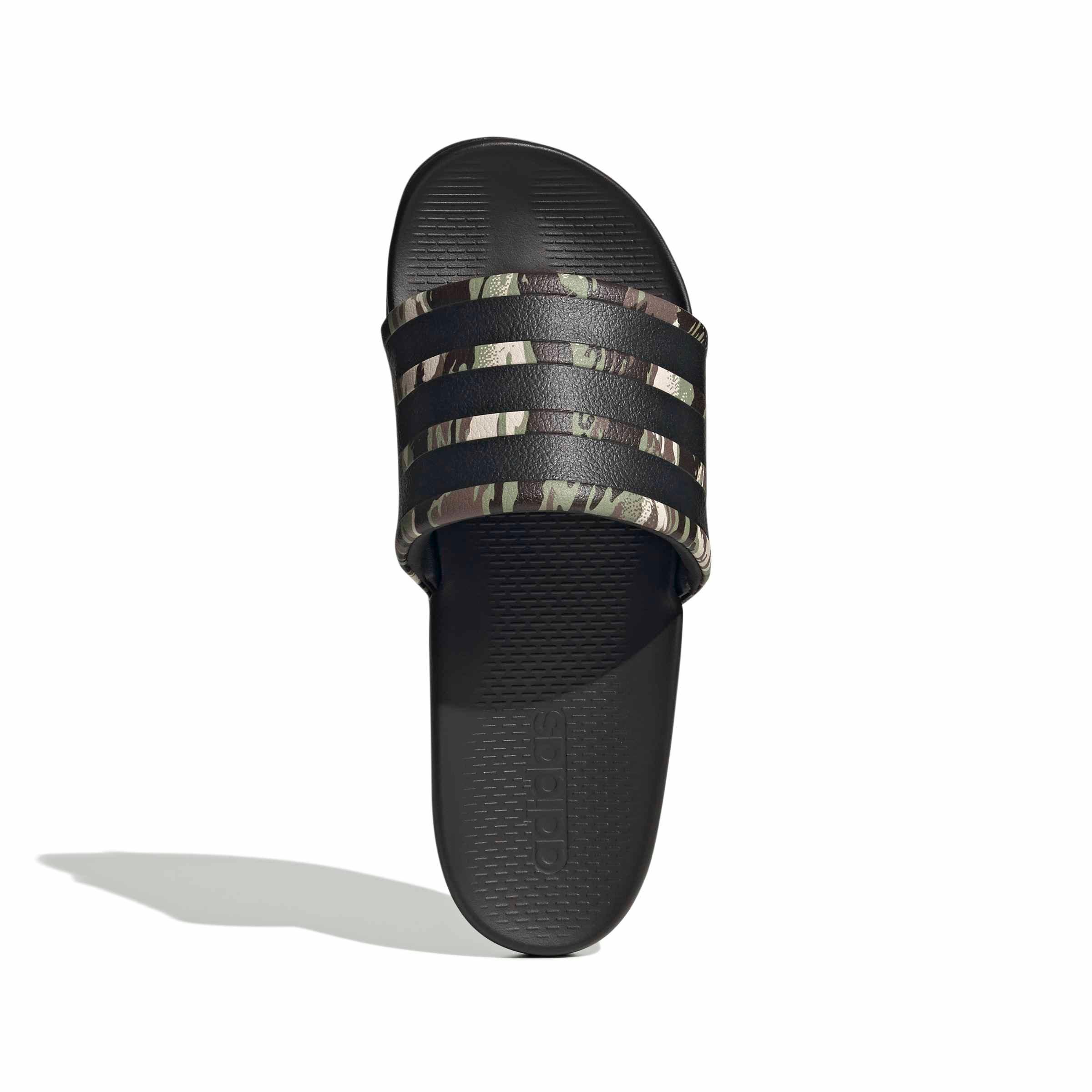 adidas Adilette Comfort 2.0 "Core Black/Core Black/Aurora Coffee" Men's Slide - BLACK/BLACK/COFFEE