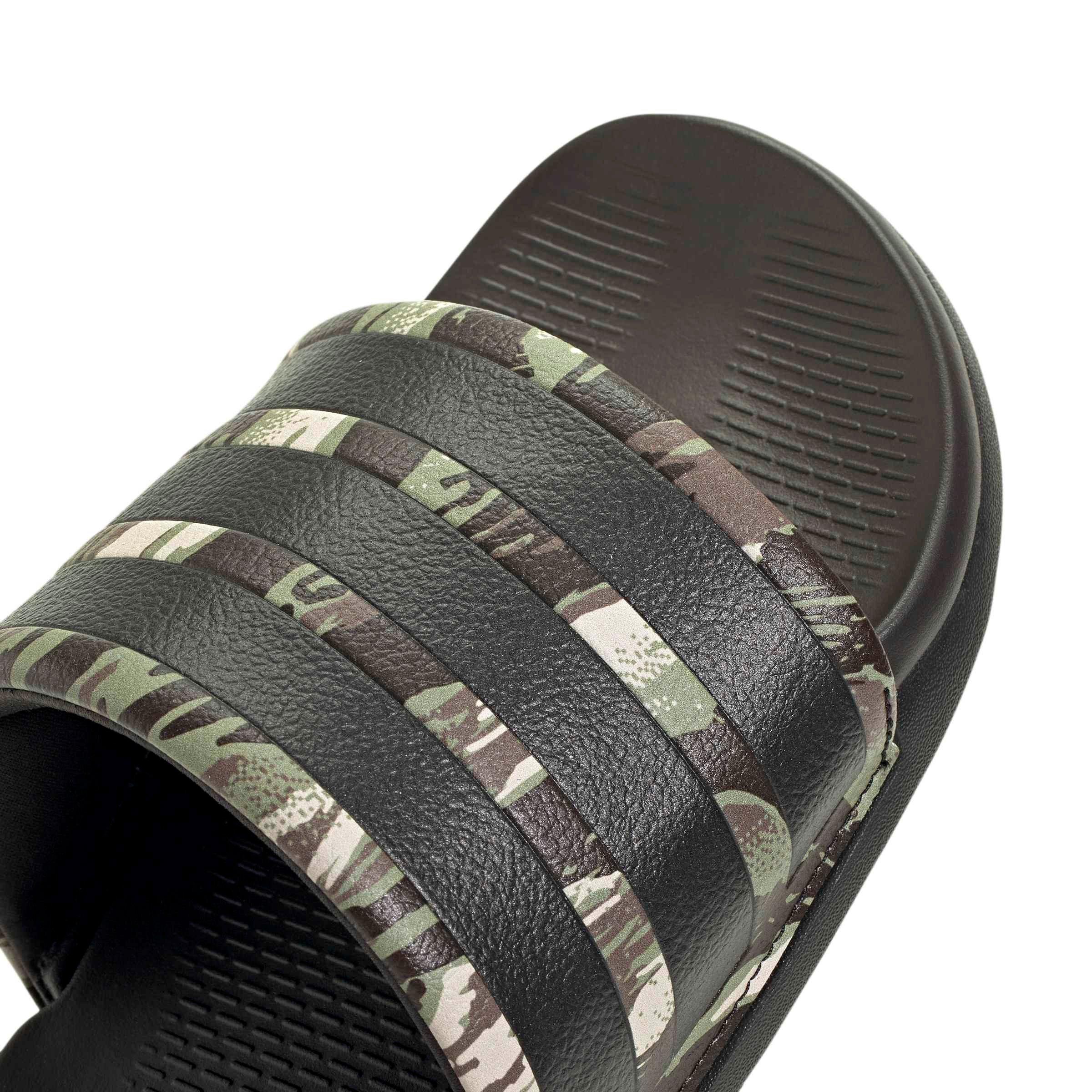 adidas Adilette Comfort 2.0 "Core Black/Core Black/Aurora Coffee" Men's Slide - BLACK/BLACK/COFFEE