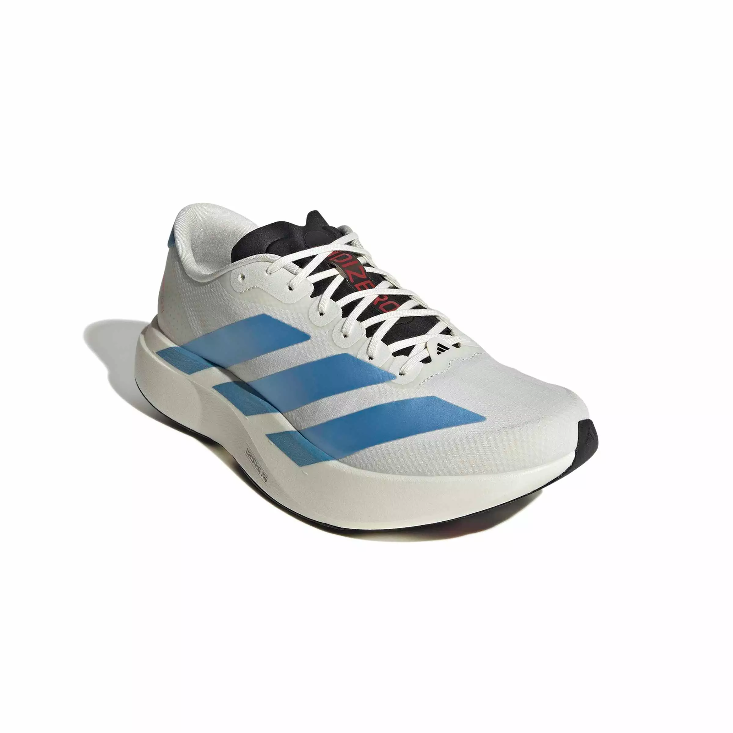 adidas Adizero EVO SL "Off White/Light Blue/Bright Red" Men's Running Shoe - OFF WHITE/LT BLUE/RED