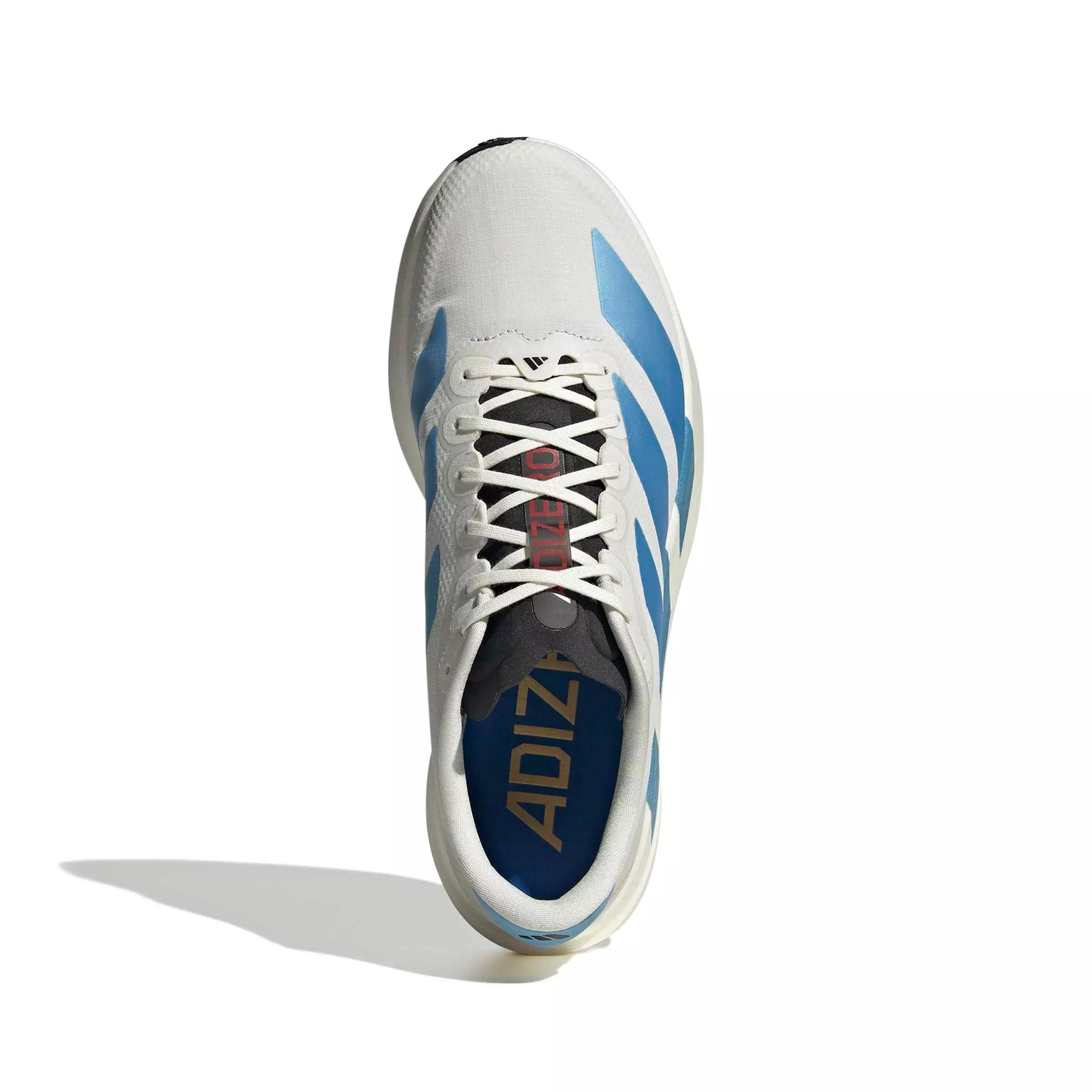 adidas Adizero EVO SL "Off White/Light Blue/Bright Red" Men's Running Shoe - OFF WHITE/LT BLUE/RED