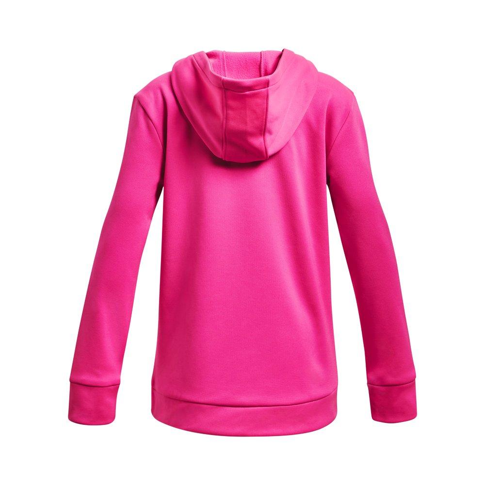 Under Armour Armour Fleece Iridescent Big Logo Big Girls' Pink Hoodie