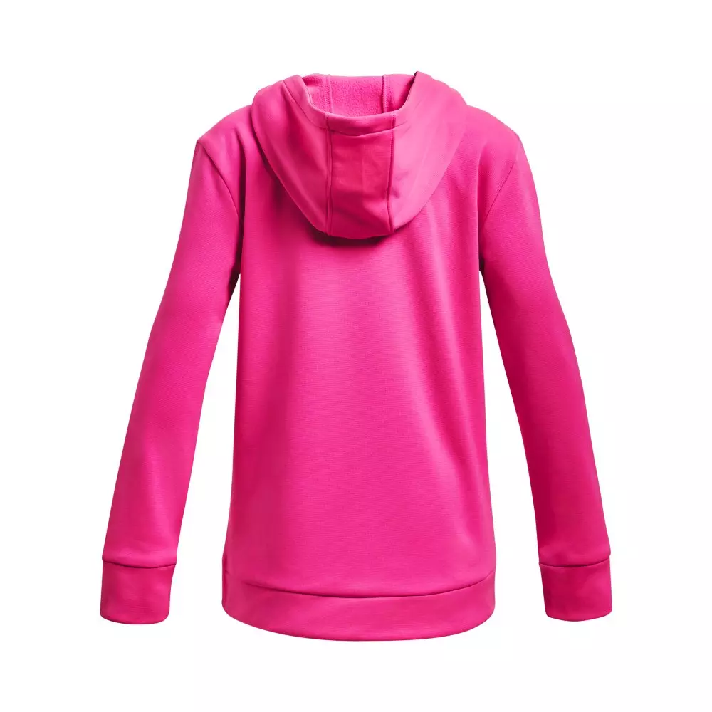 Under Armour Big Girls' Armour Fleece Iridescent Big Logo Hoodie - Pink - PINK