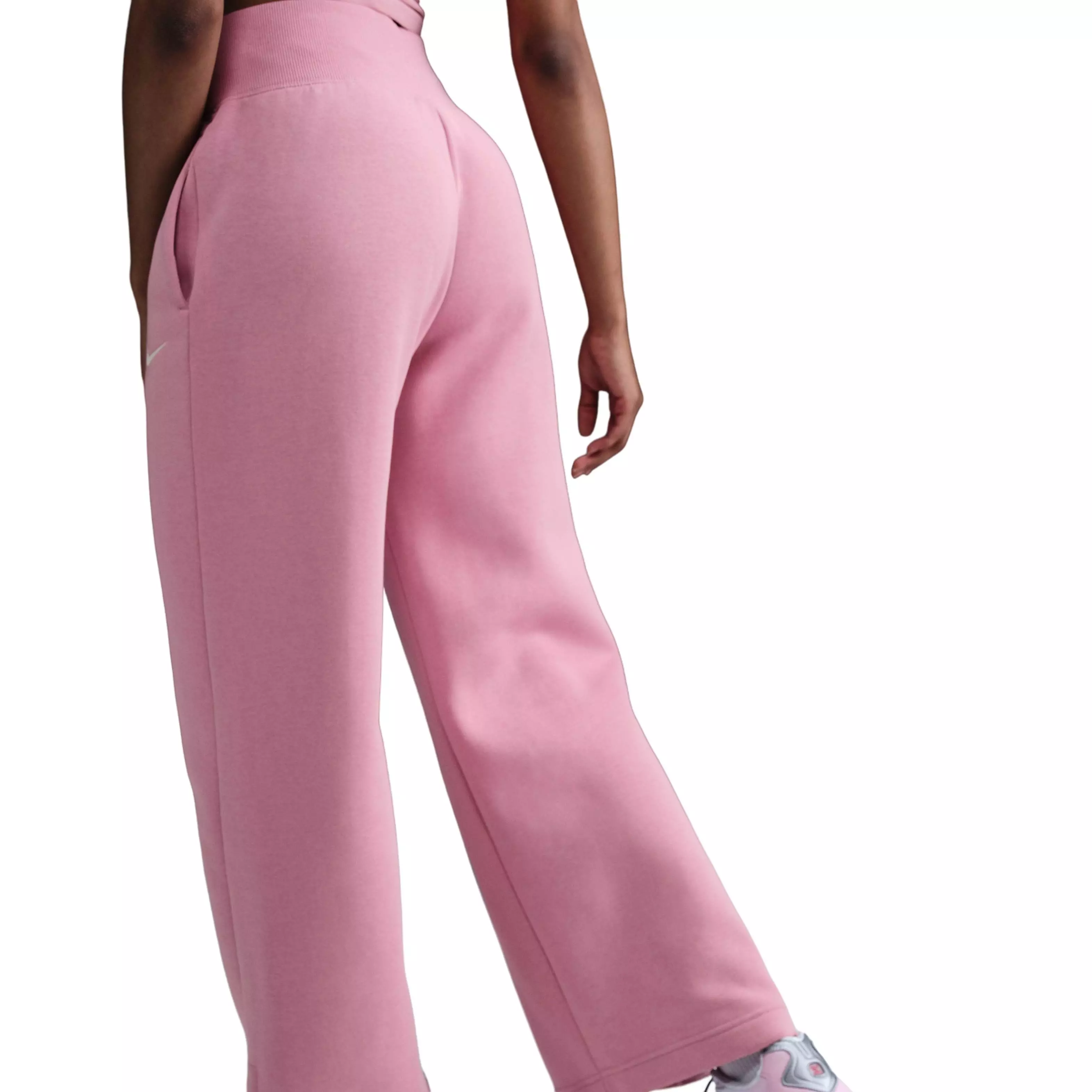Nike Women's Sportswear Phoenix Fleece High-Waisted Wide-Leg Sweatpants - Pink - PINK