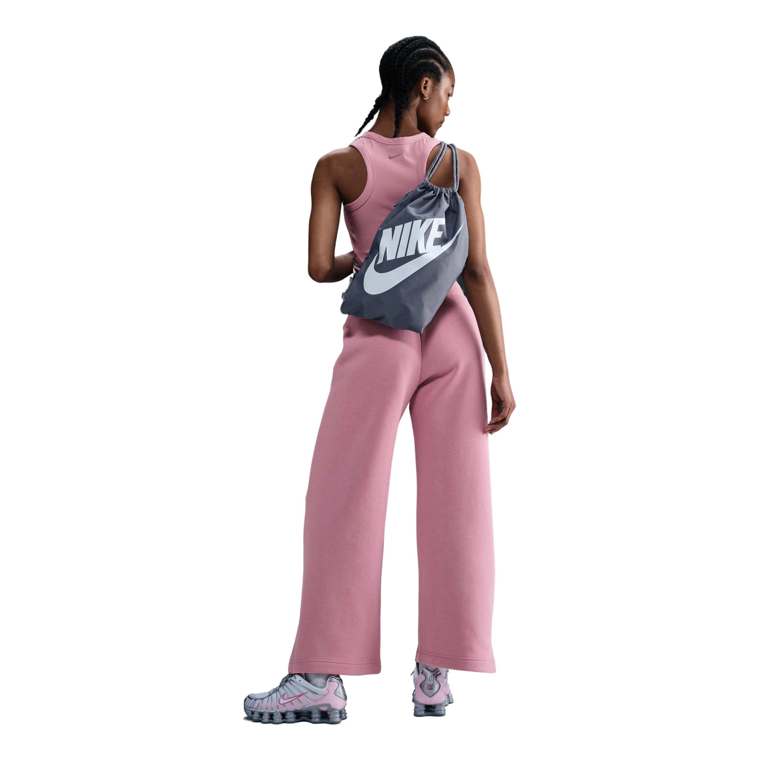 Nike Women's Sportswear Phoenix Fleece High-Waisted Wide-Leg Sweatpants - Pink - PINK Thumbnail View 4