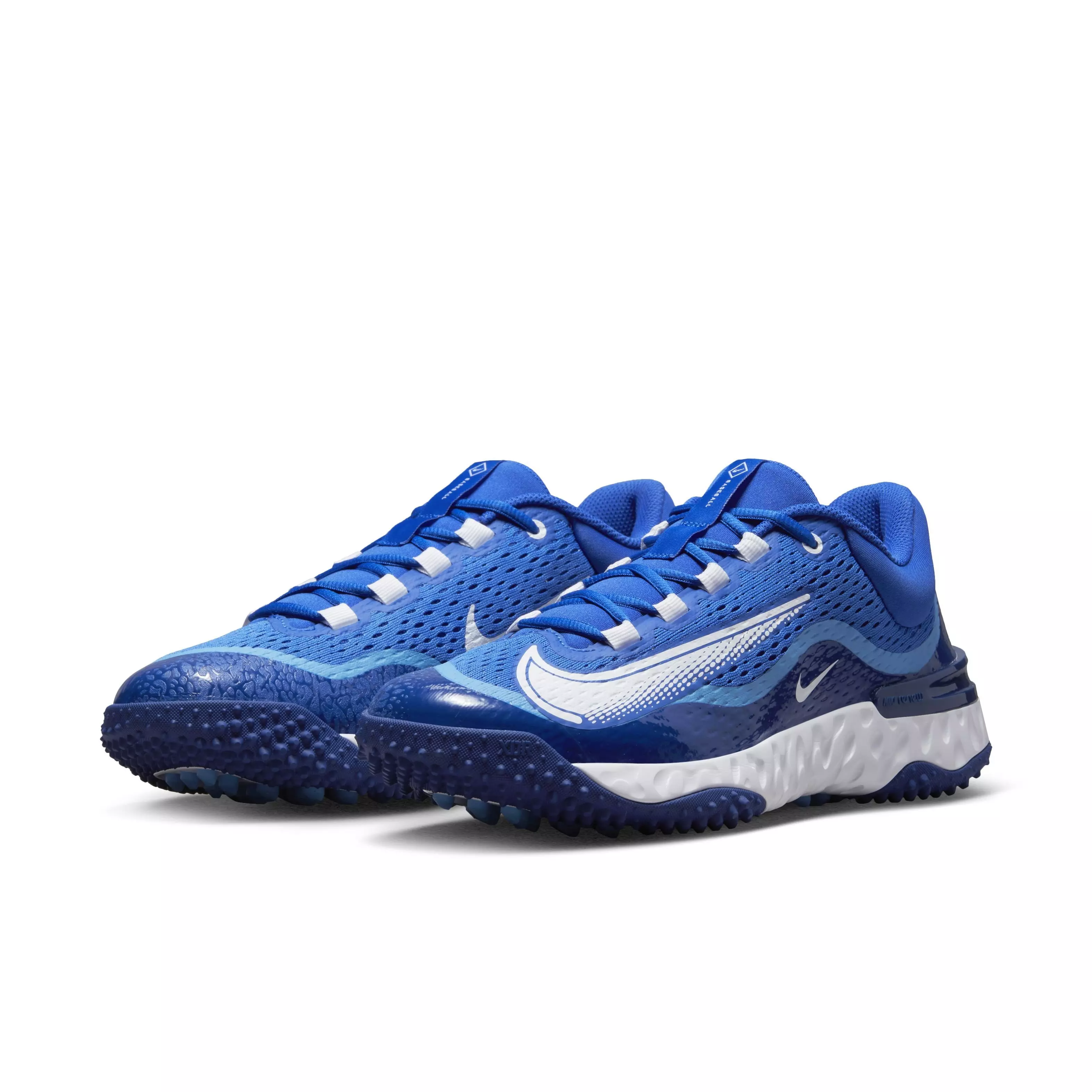 Nike Alpha Huarache Elite 4 Turf "Hyper Royal/Deep Royal Blue/University Blue/White" Men's Baseball Shoe - ROYAL/BLUE/BLUE/WHITE