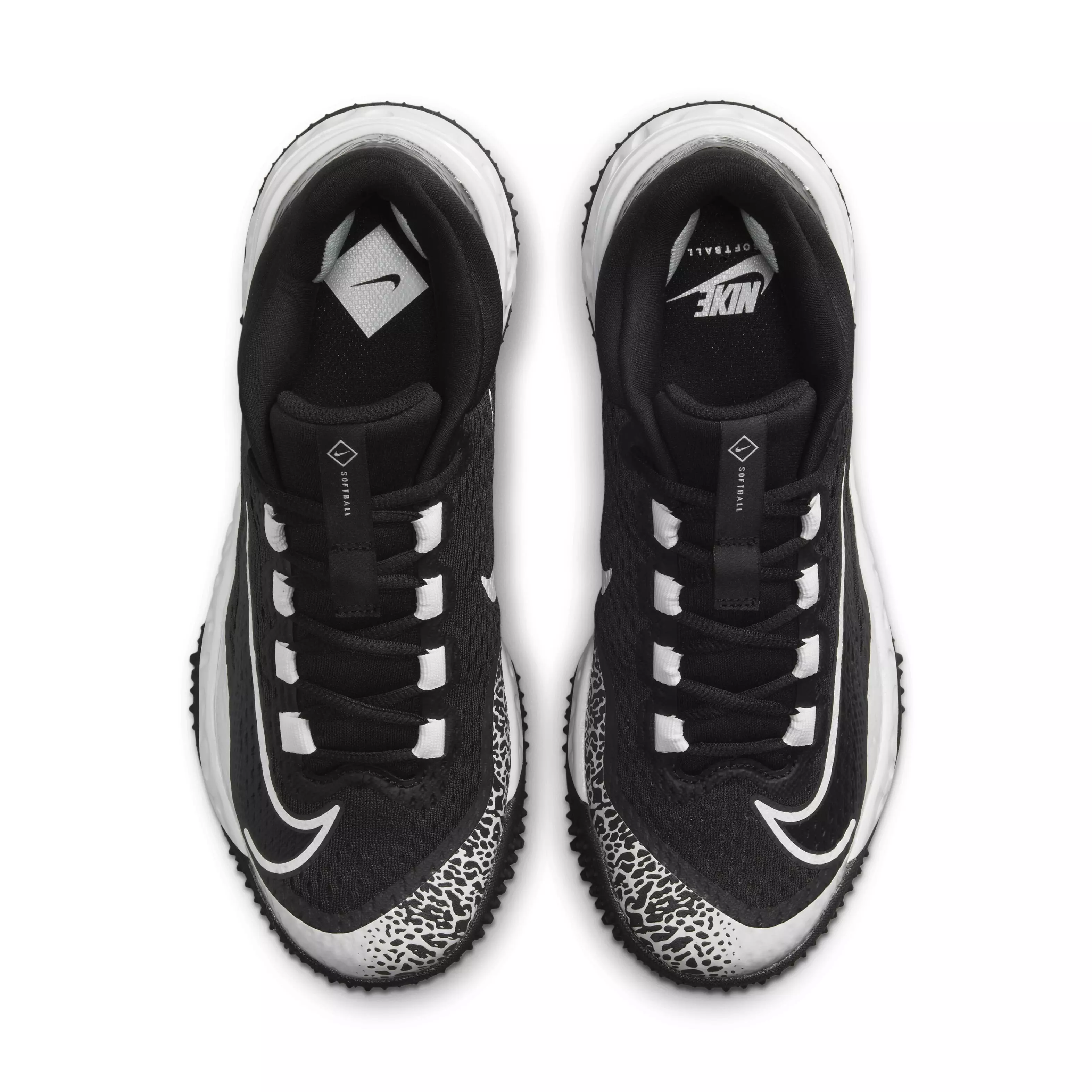 Nike Alpha Huarache Elite 4 Turf "Black/Dark Smoke Grey/Mint Foam/White" Women's Softball Shoe - BLACK/DK GREY/MINT/WHITE