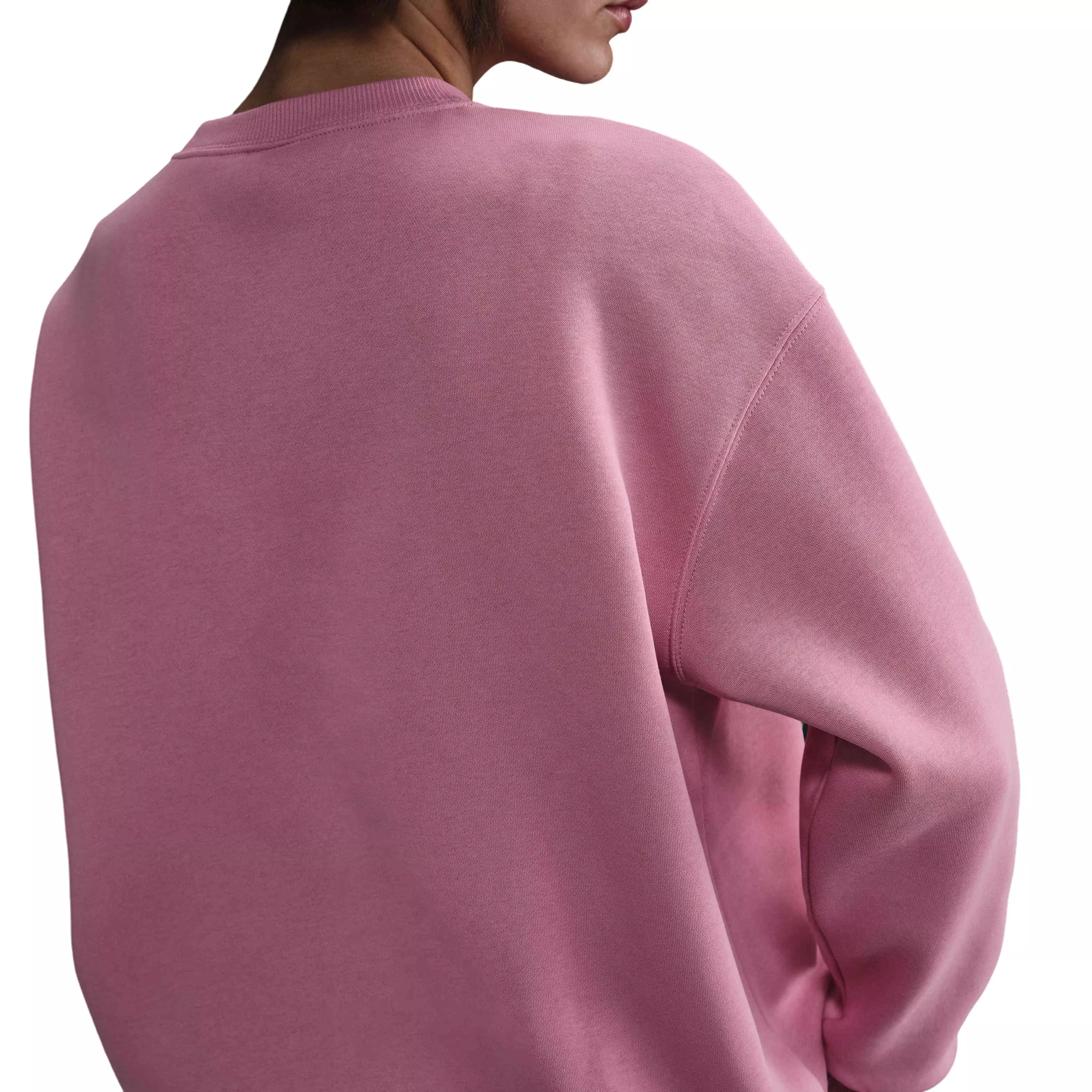 Nike Women's Sportswear Phoenix Fleece Oversized Crewneck Sweatshirt - Pink - PINK