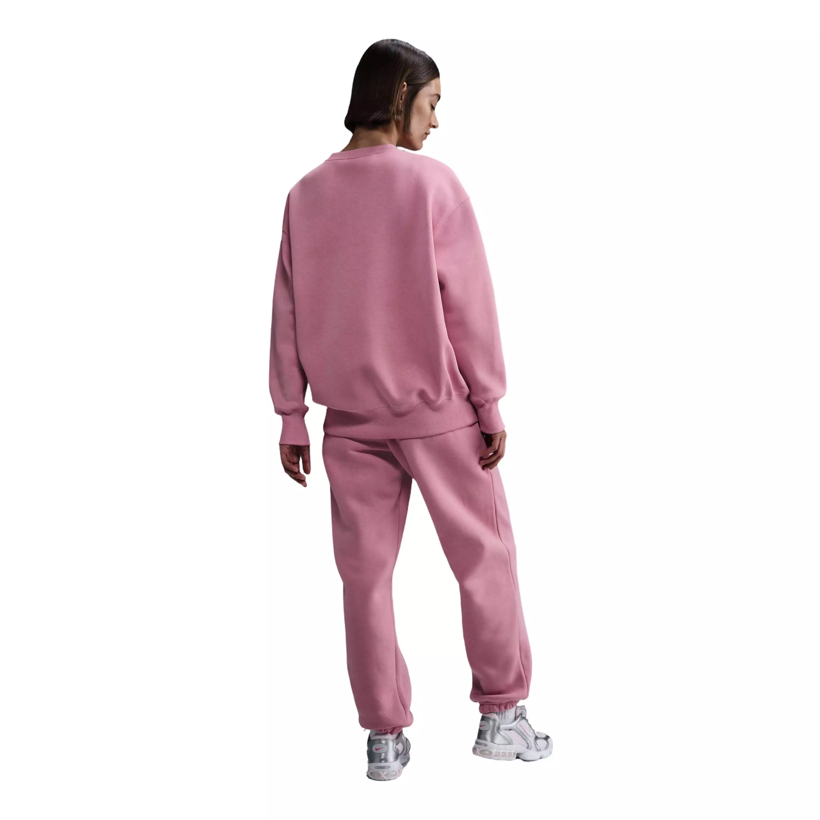 Nike Women's Sportswear Phoenix Fleece Oversized Crewneck Sweatshirt - Pink - PINK