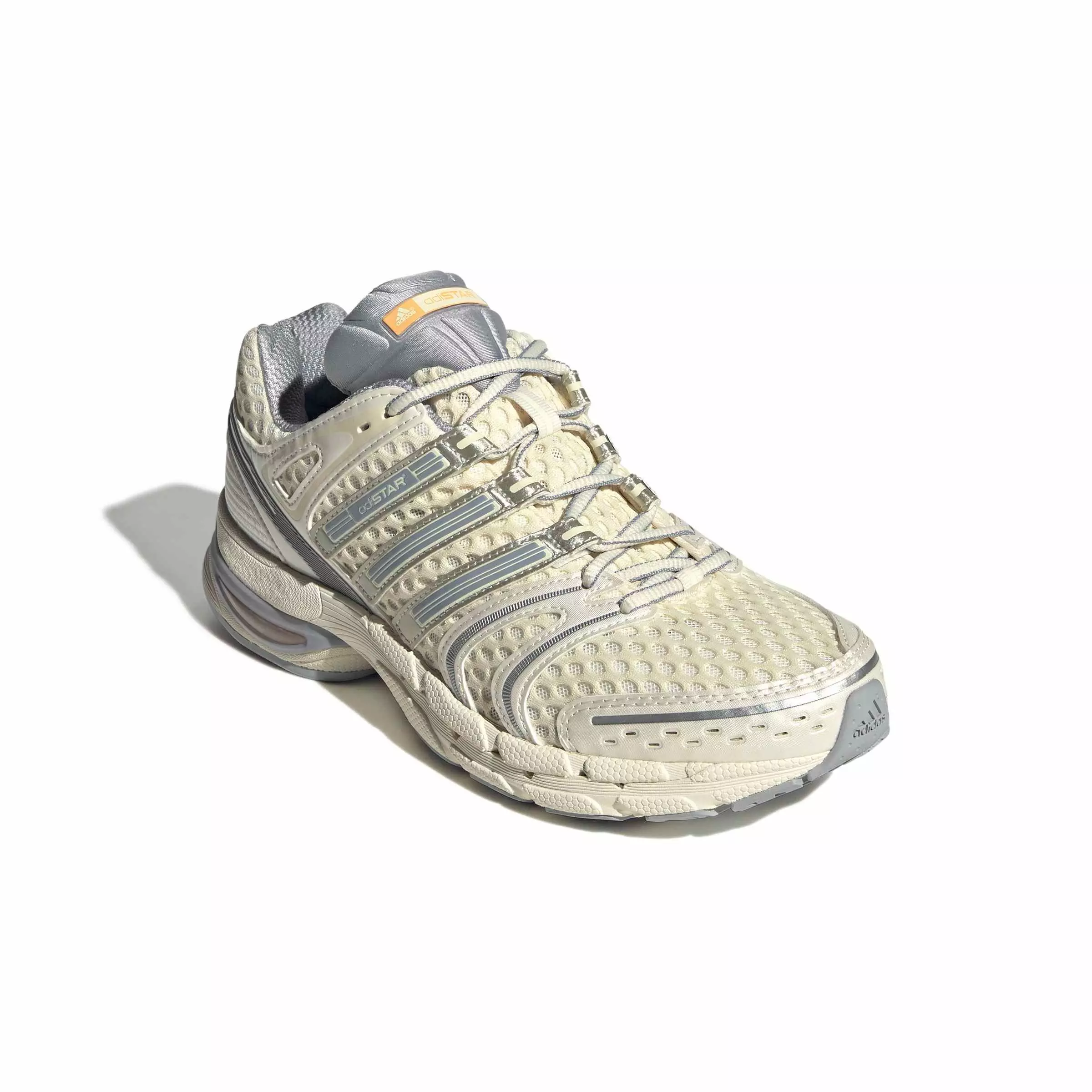 adidas Originals Adistar Control 5 "Cloud White/Halo Silver/Acid Orange" Men's Shoe - WHITE/SILVER/ORANGE