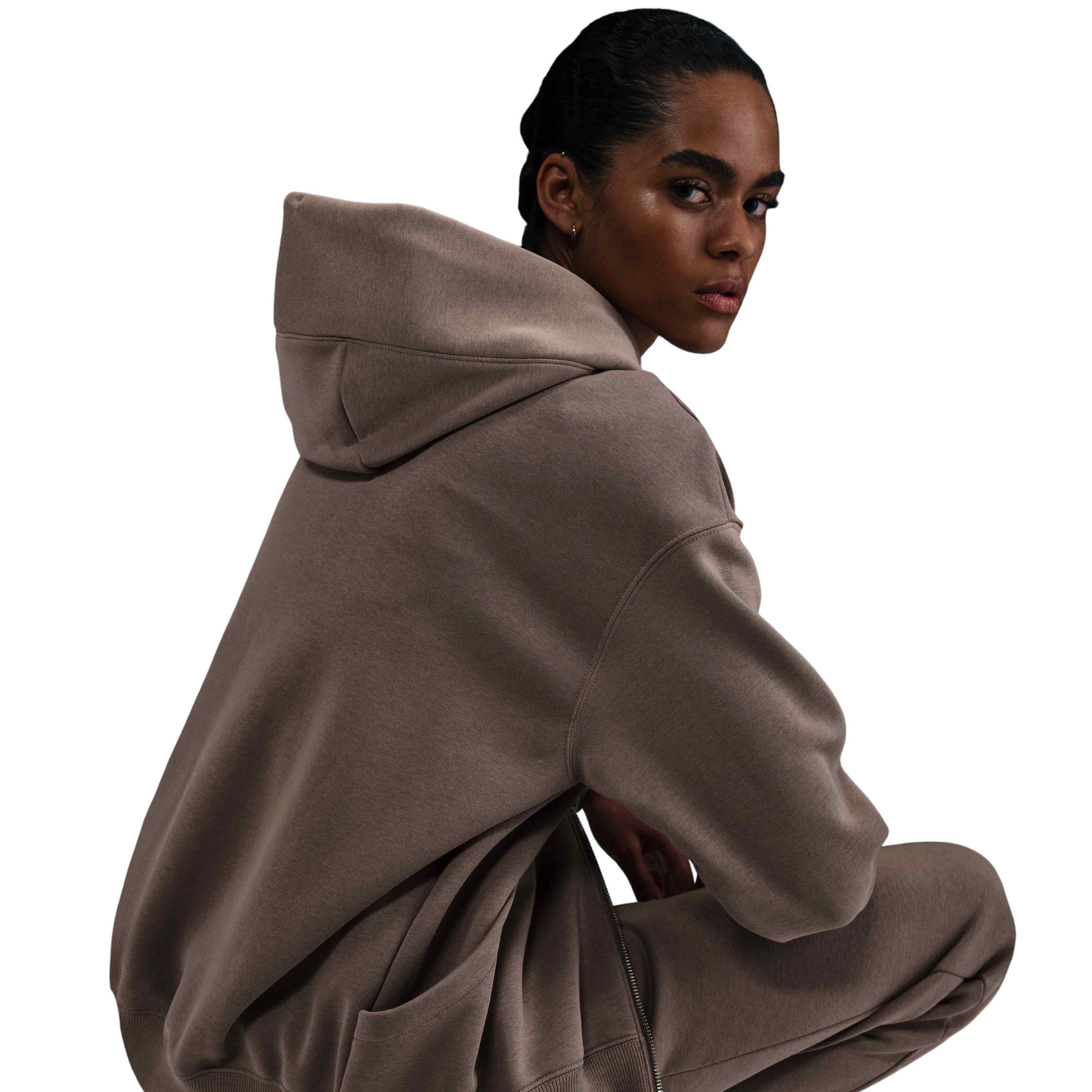 Nike Sportswear Phoenix Fleece Oversized Women's Brown Full-Zip Hooded Jacket