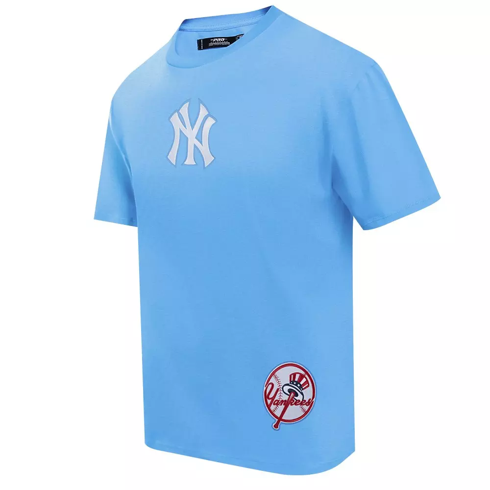 Pro Standard Men's MLB New York Yankees CJ Drop Shoulder Tee - LT BLUE